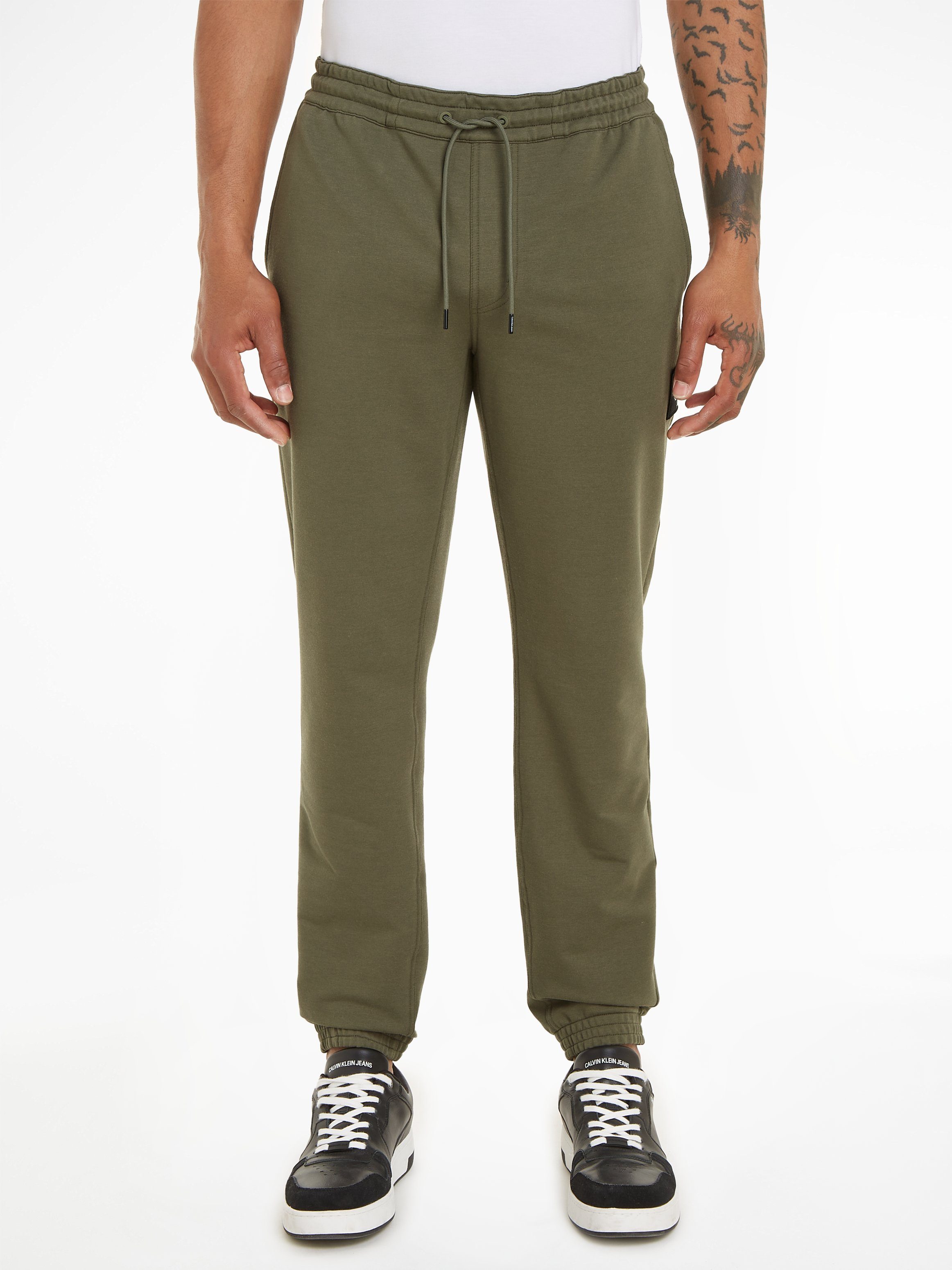 Calvin Klein Sweatbroek SKINNY TECHNICAL BADGE PANT heren joggingbroeken maat XXL groen