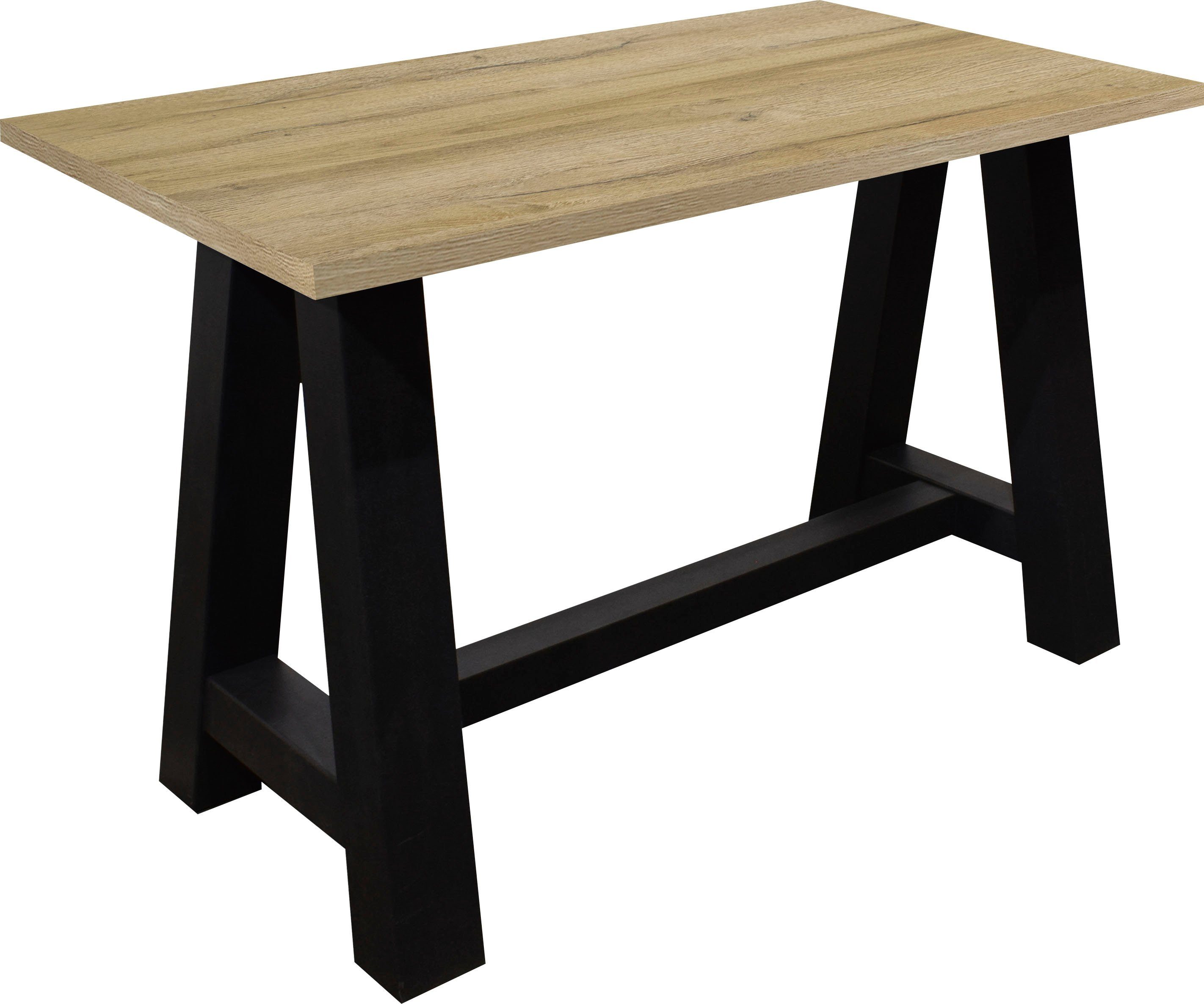 Mäusbacher Bartafel Frame in A-model (breedte 120, 140 of 160 cm) rechthoekige tafels maat 140 cm x 105 cm x 70 cm bruin