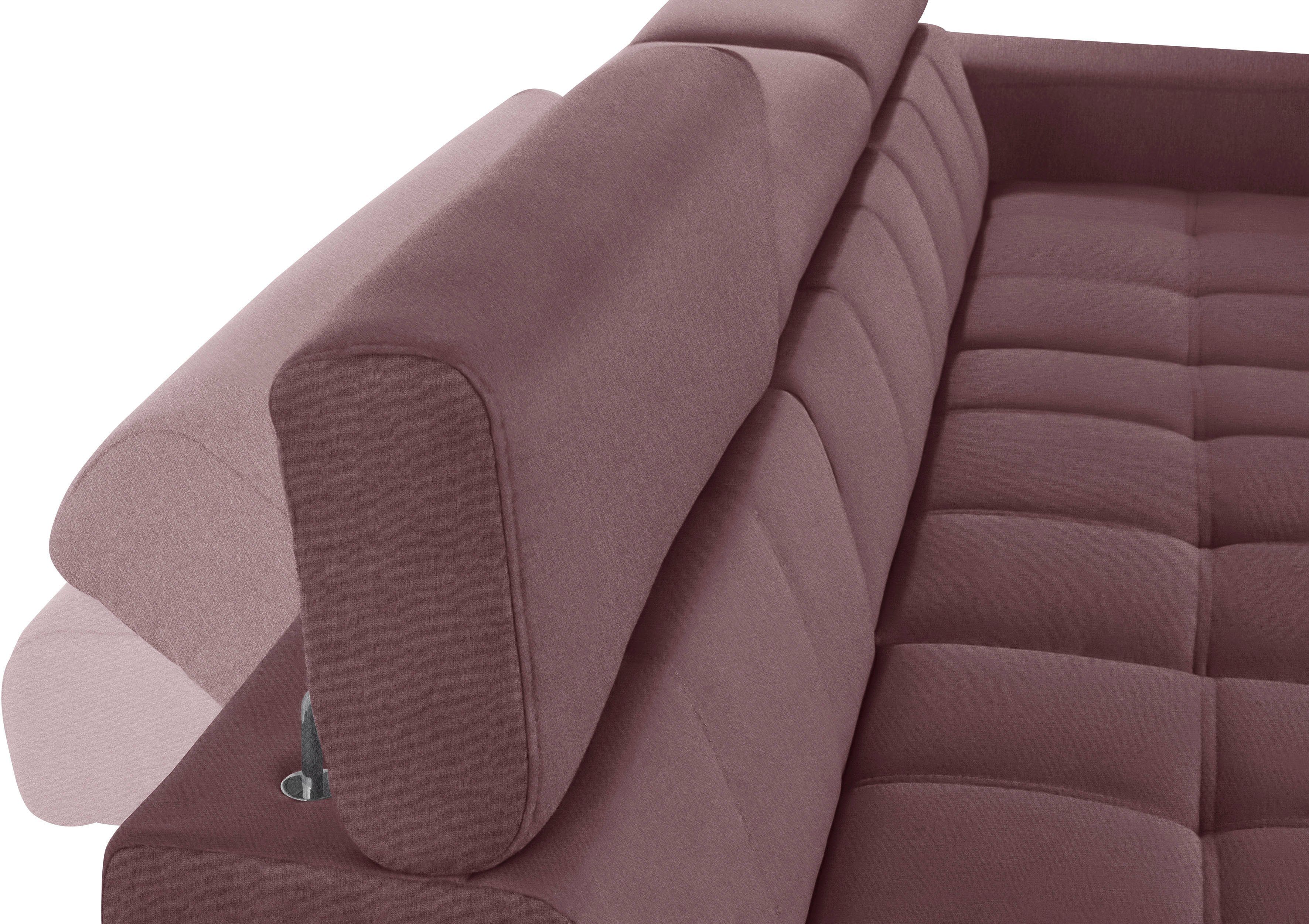 DOMO collection Hoekbank Cunelli mooie zitnaden als designelement, stevige zitcomfort, L-vorm