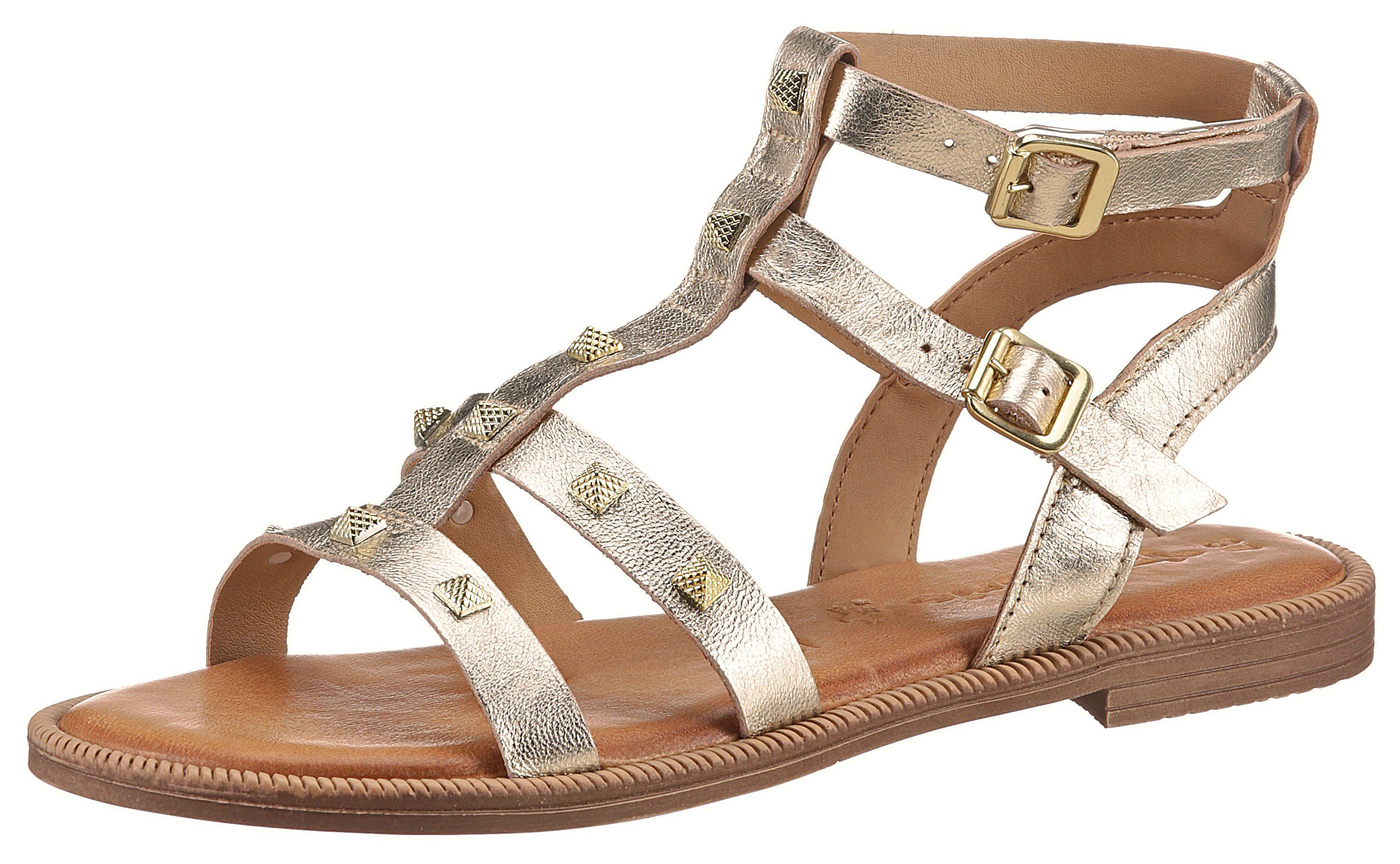Tamaris Romeinse sandalen in een metallic look