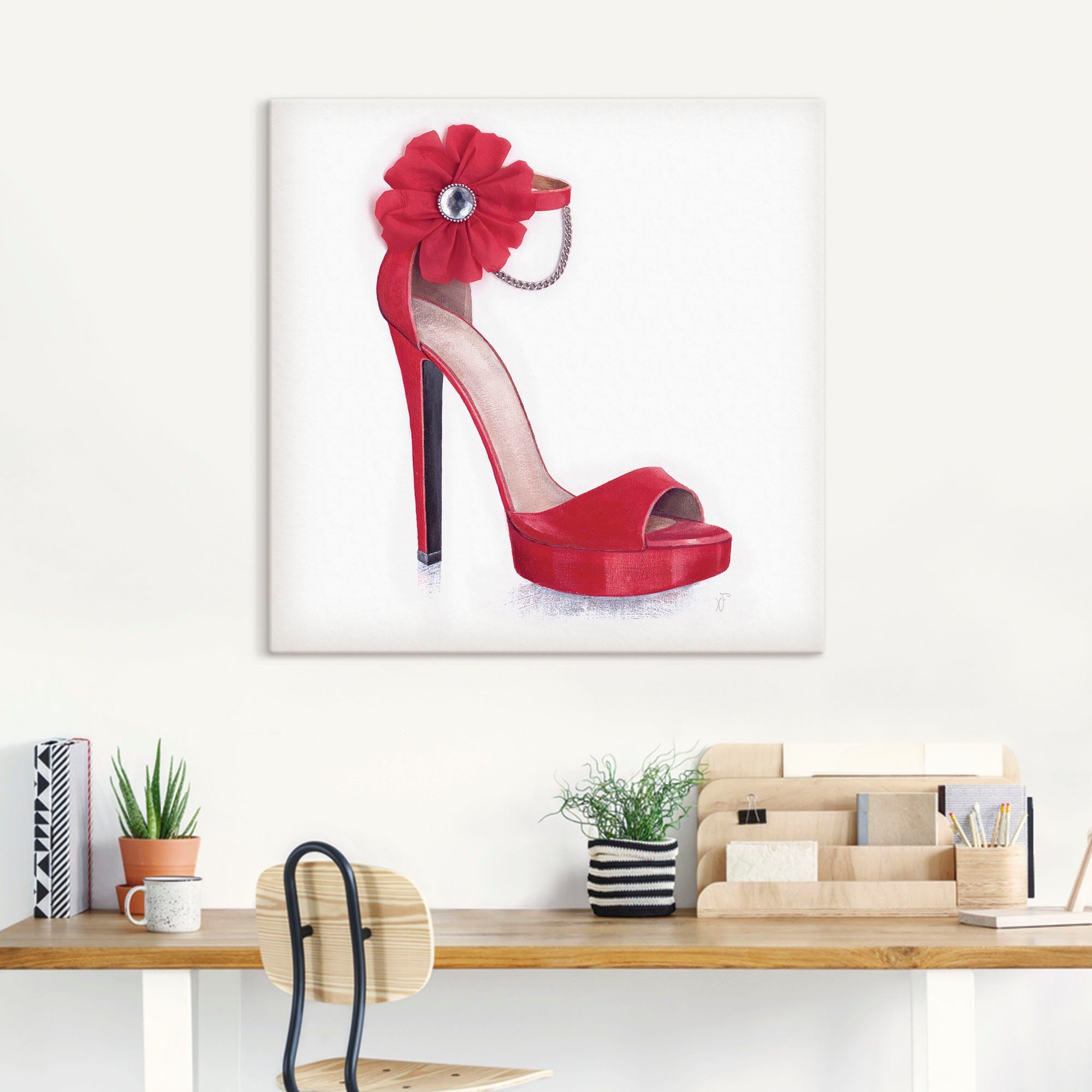 Artland Artprint op linnen Damesschoenen - rood model