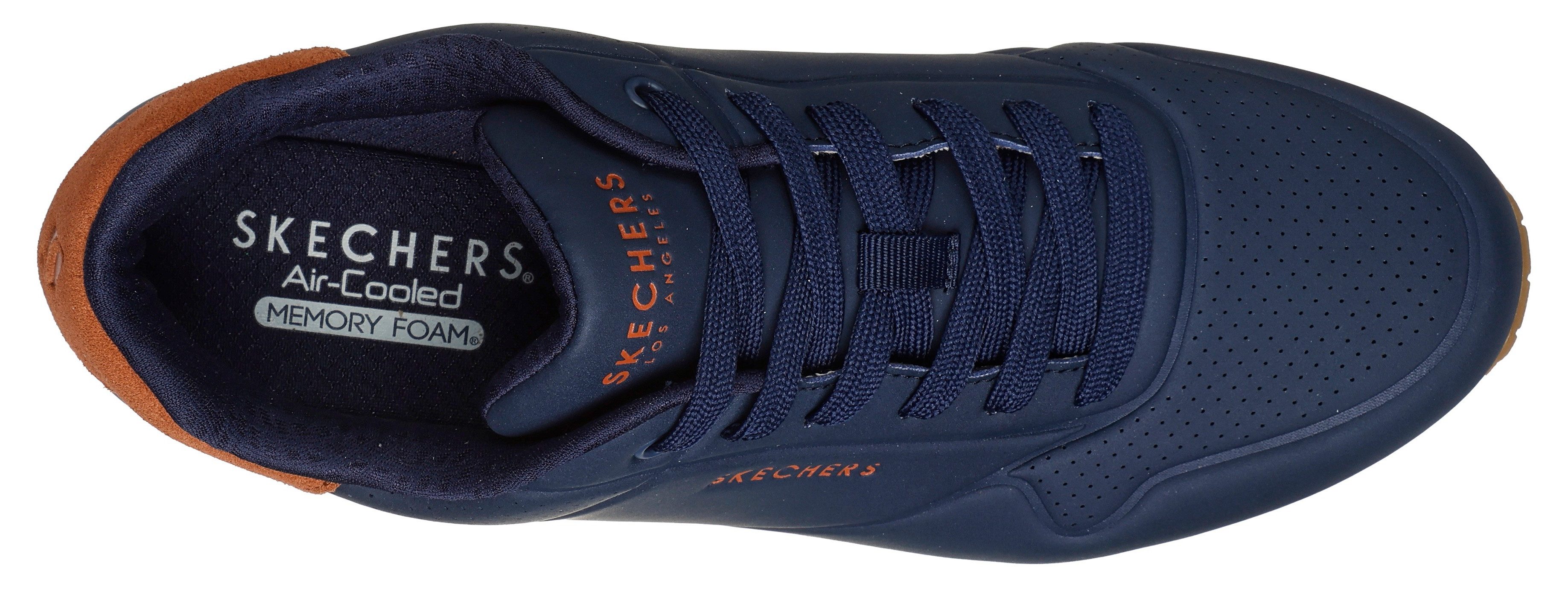 Skechers Sneakers UNO-SUITED ON AIR vrijetijdsschoen, lage schoen, veterschoen met modieuze sleehak