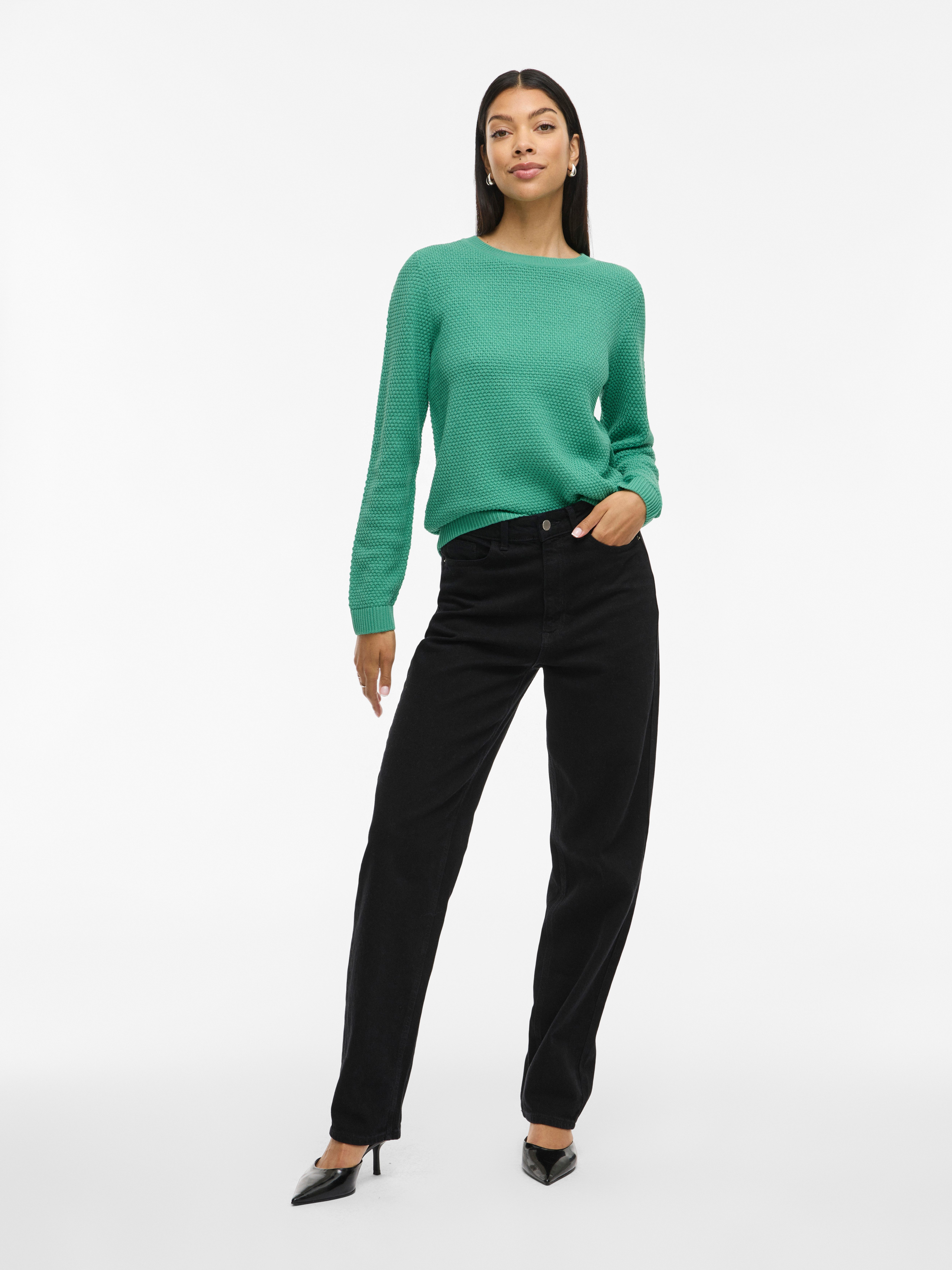 Vila Trui met ronde hals VIDALO O-NECK L/S KNIT TOP- NOOS