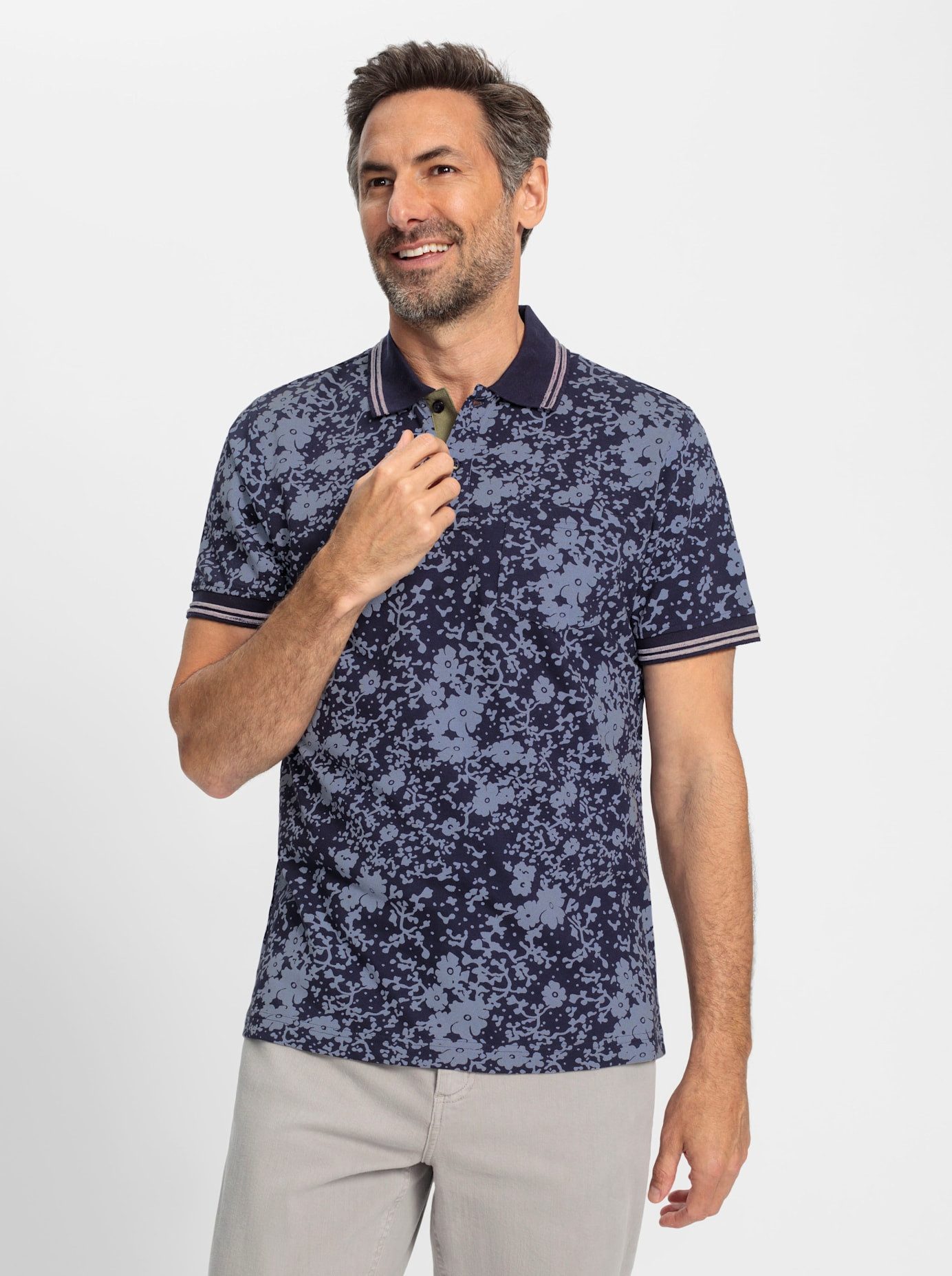 Marco Donati Shirt met korte mouwen Poloshirt met korte mouwen (1-delig)