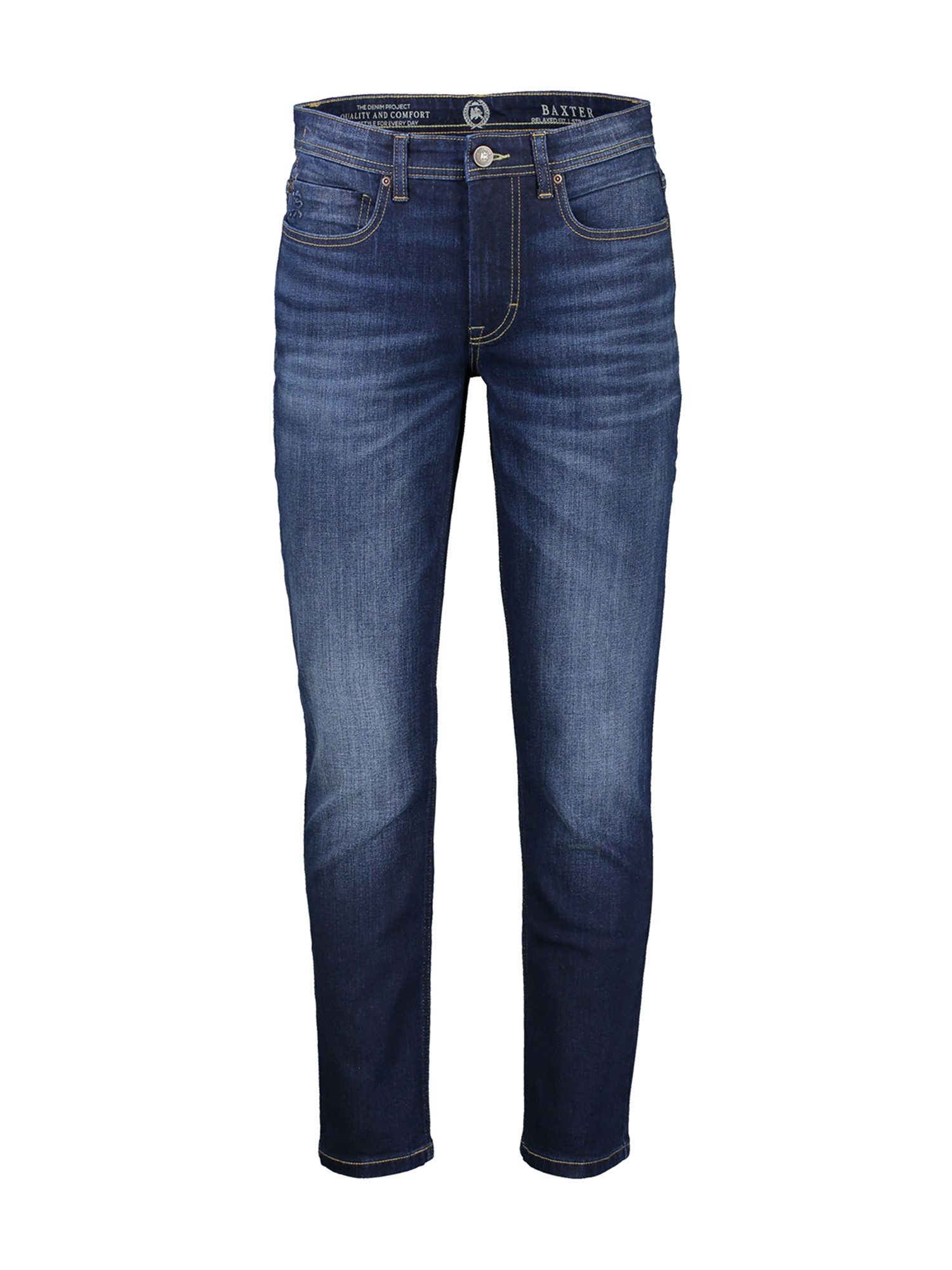 Lerros 5-pocket jeans LERROS BAXTER herenjeans, relaxed fit, rechte pijp heren jeans maat 46 blauw