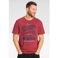 man's world t-shirt met print in vintage-look rood