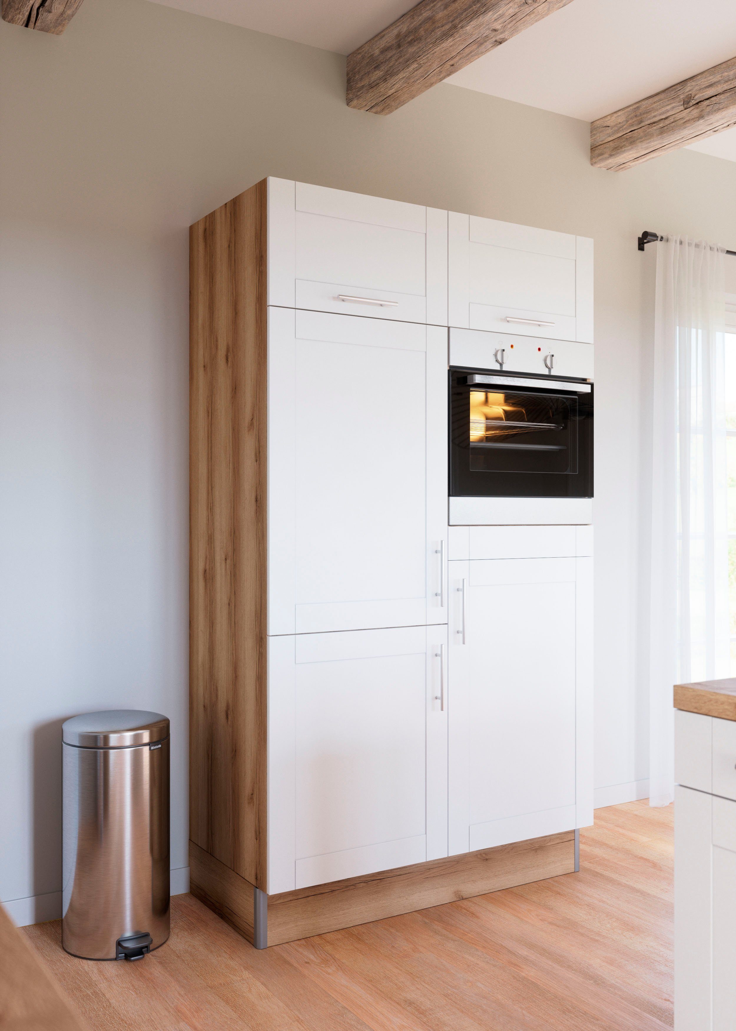 Kochstation Keuken KS-Ahus, Bak-/Koelmodule Breedte 120 cm, naar keuze met elektrische apparaten, softclose functie, MDF fronten