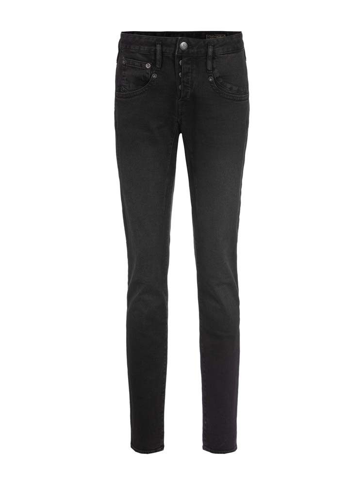 Herrlicher Boyfriendjeans Shyra Long Recycled Denim Black Stretch