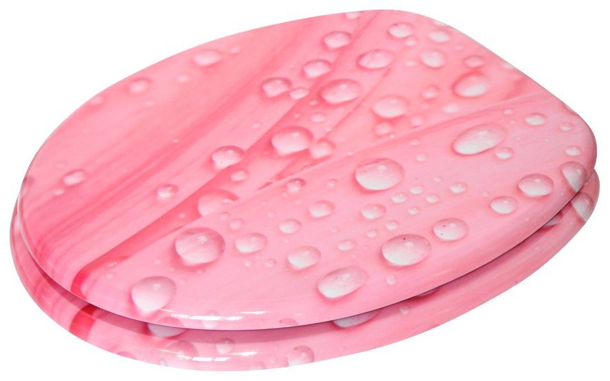 Sanilo Toiletzitting Pink Flower met soft-closemechanisme
