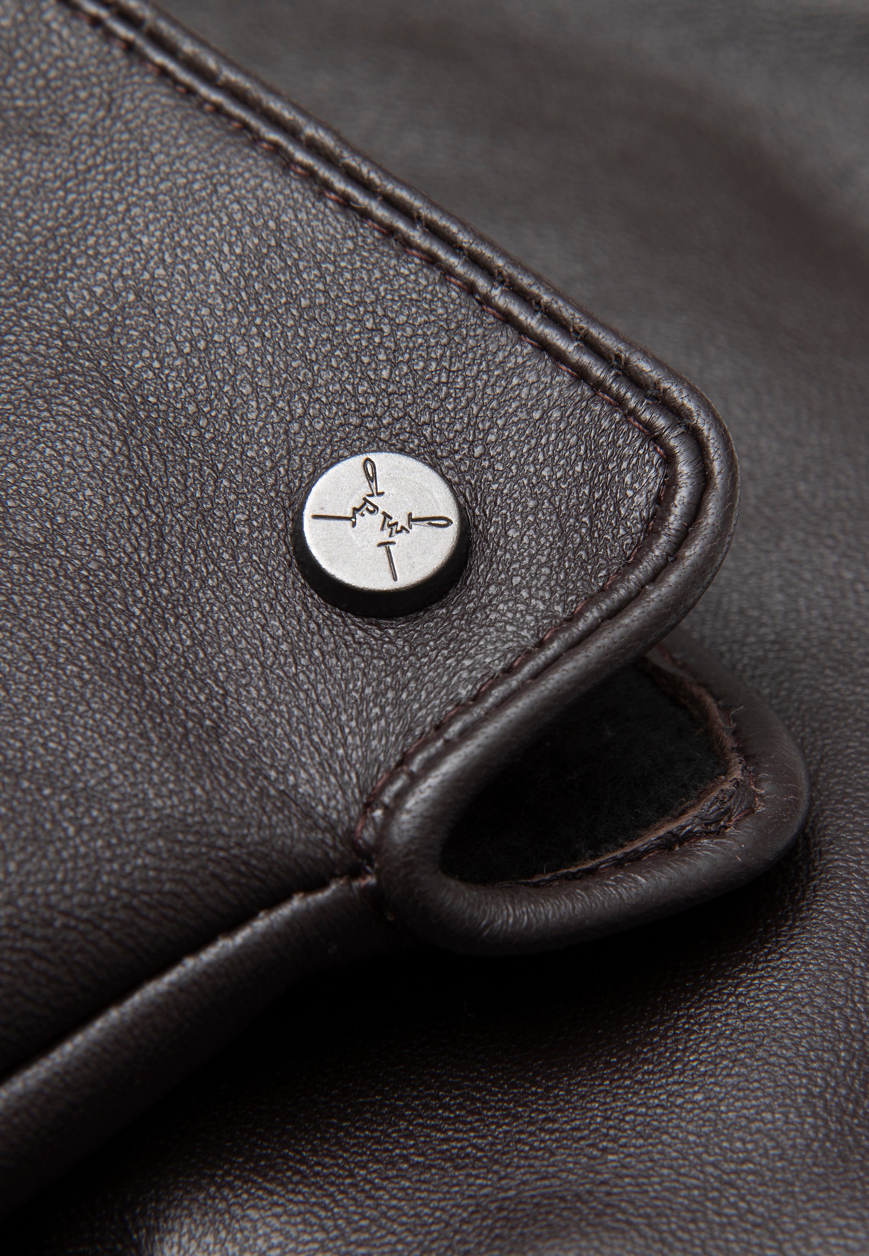 PEARLWOOD Leren handschoenen Pam Glad leren handschoen, zijopening