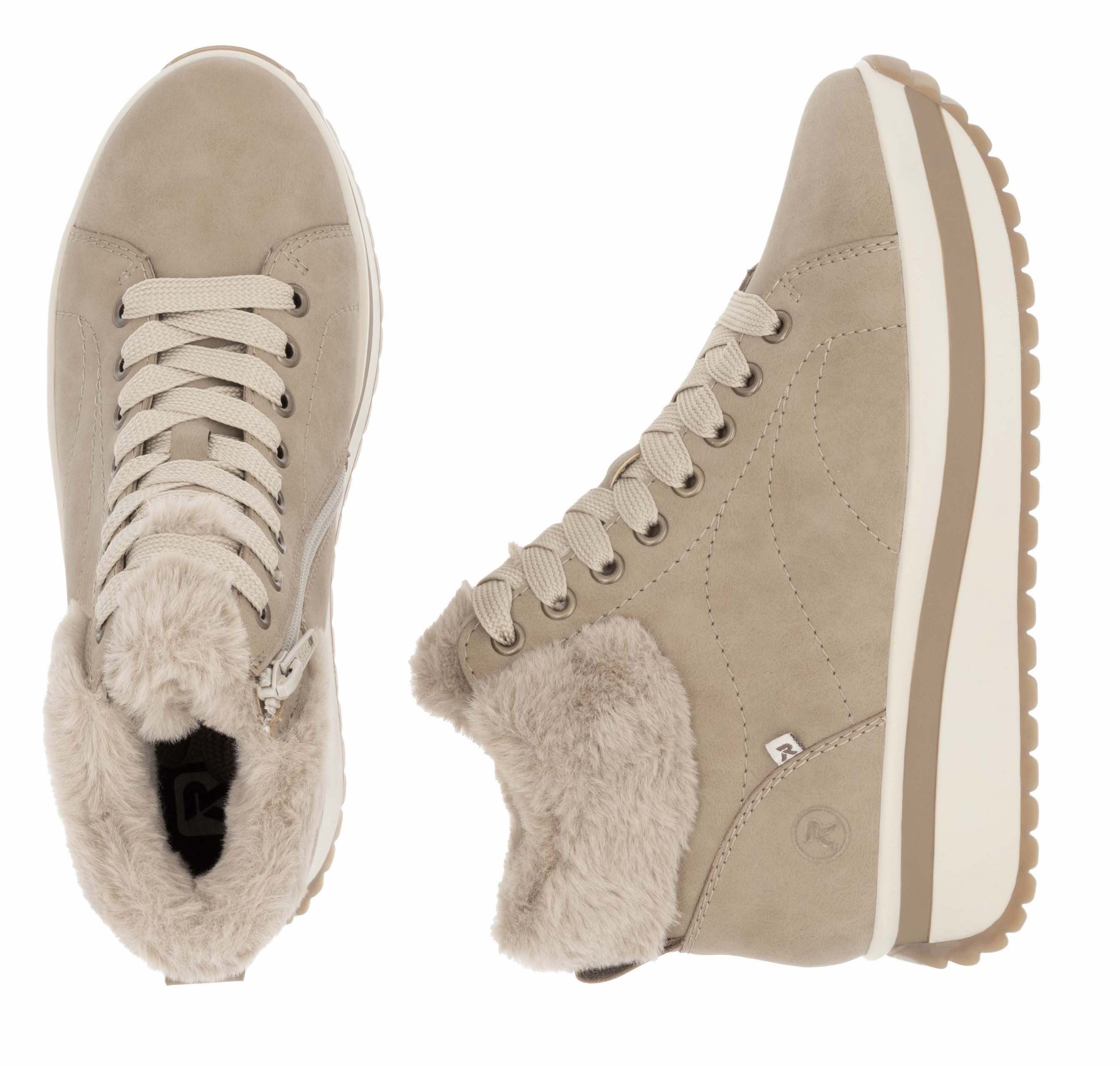 Rieker EVOLUTION Winterlaarzen Wedge sneakers, plateaulaarzen met faux-bont kraag