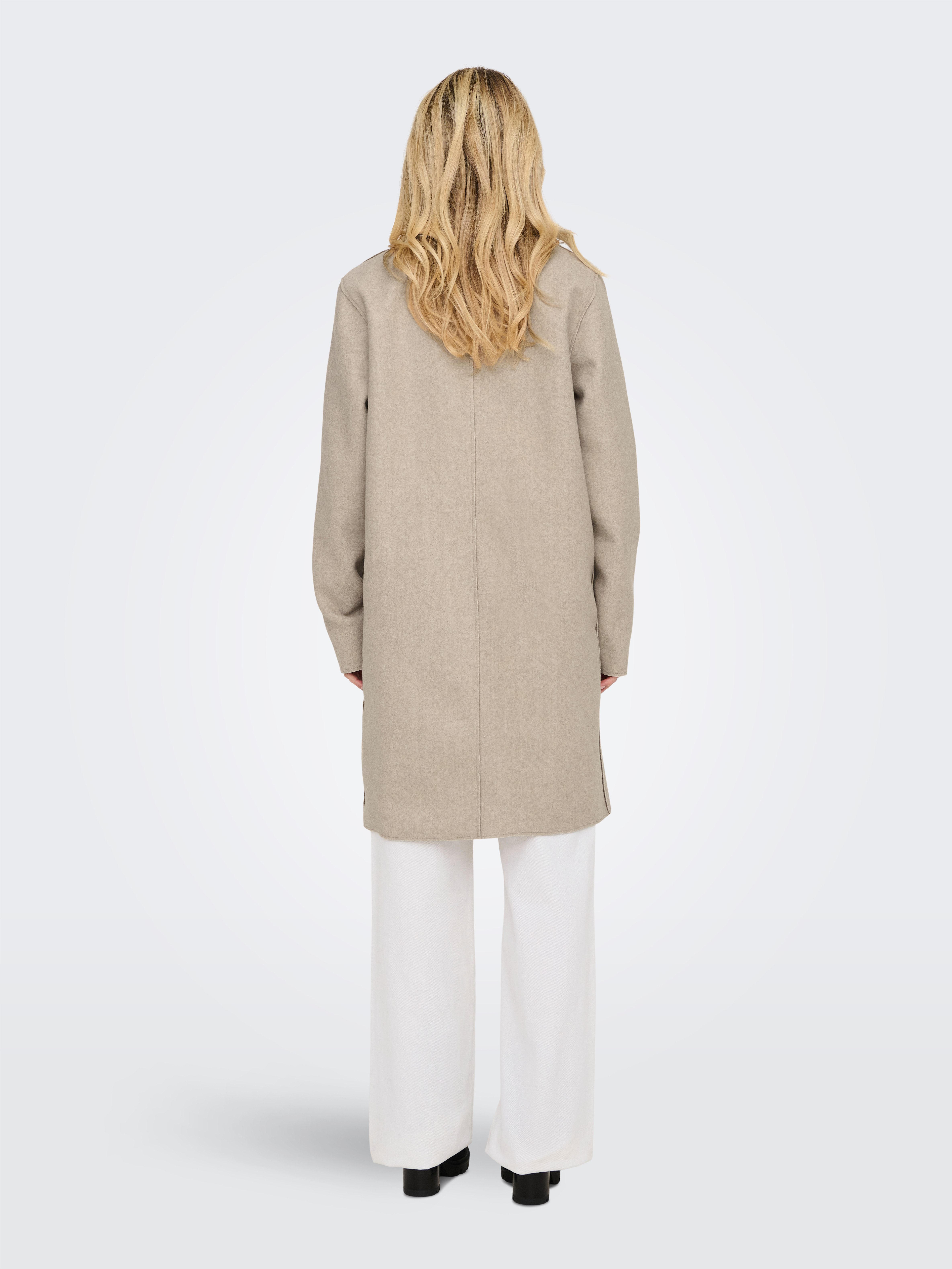 Only Lange jas ONLCARRIE BONDED COAT OTW NOOS