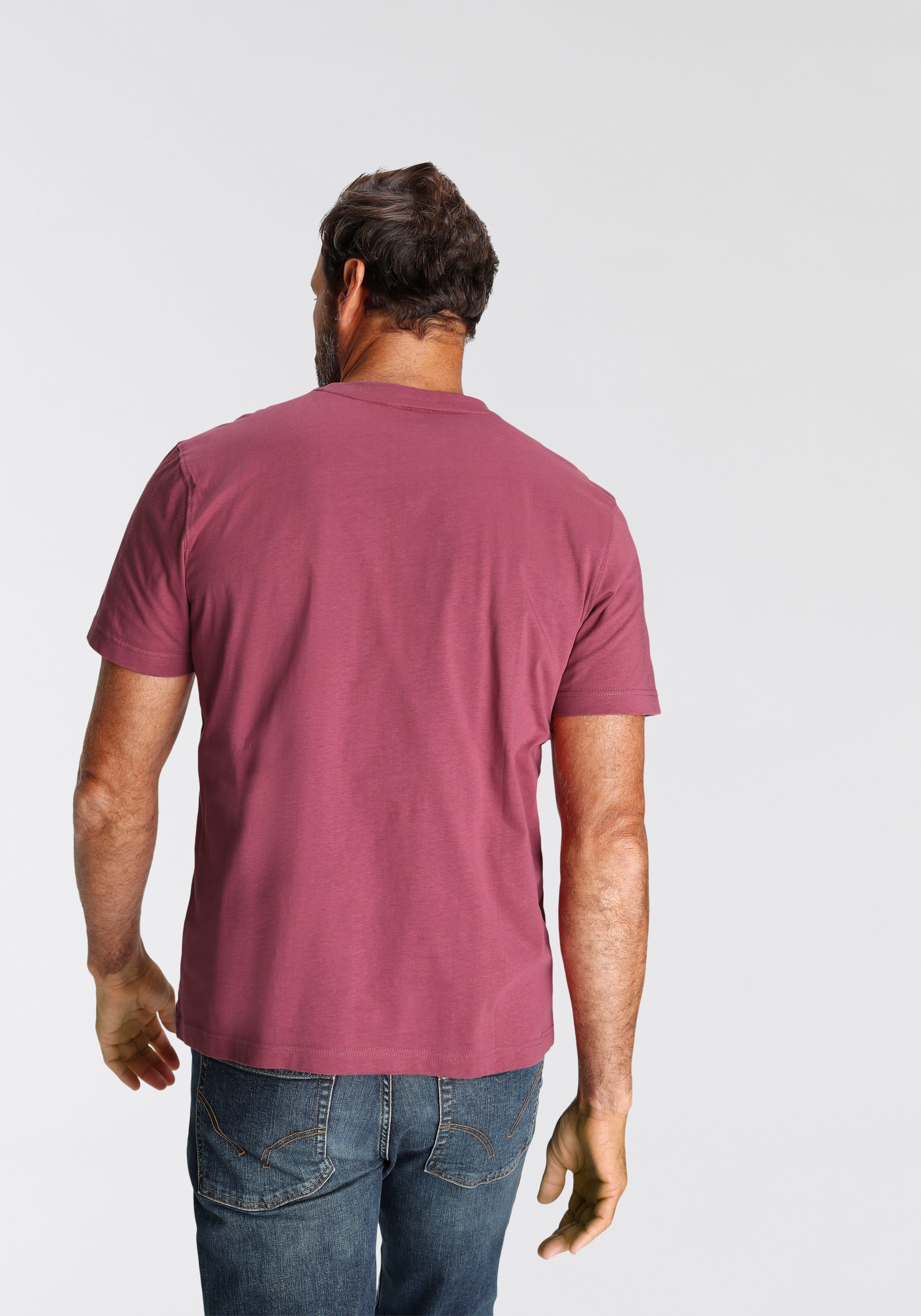 Man's World T-shirt Korte mouwen, met stijlvolle print, ronde hals, van katoen