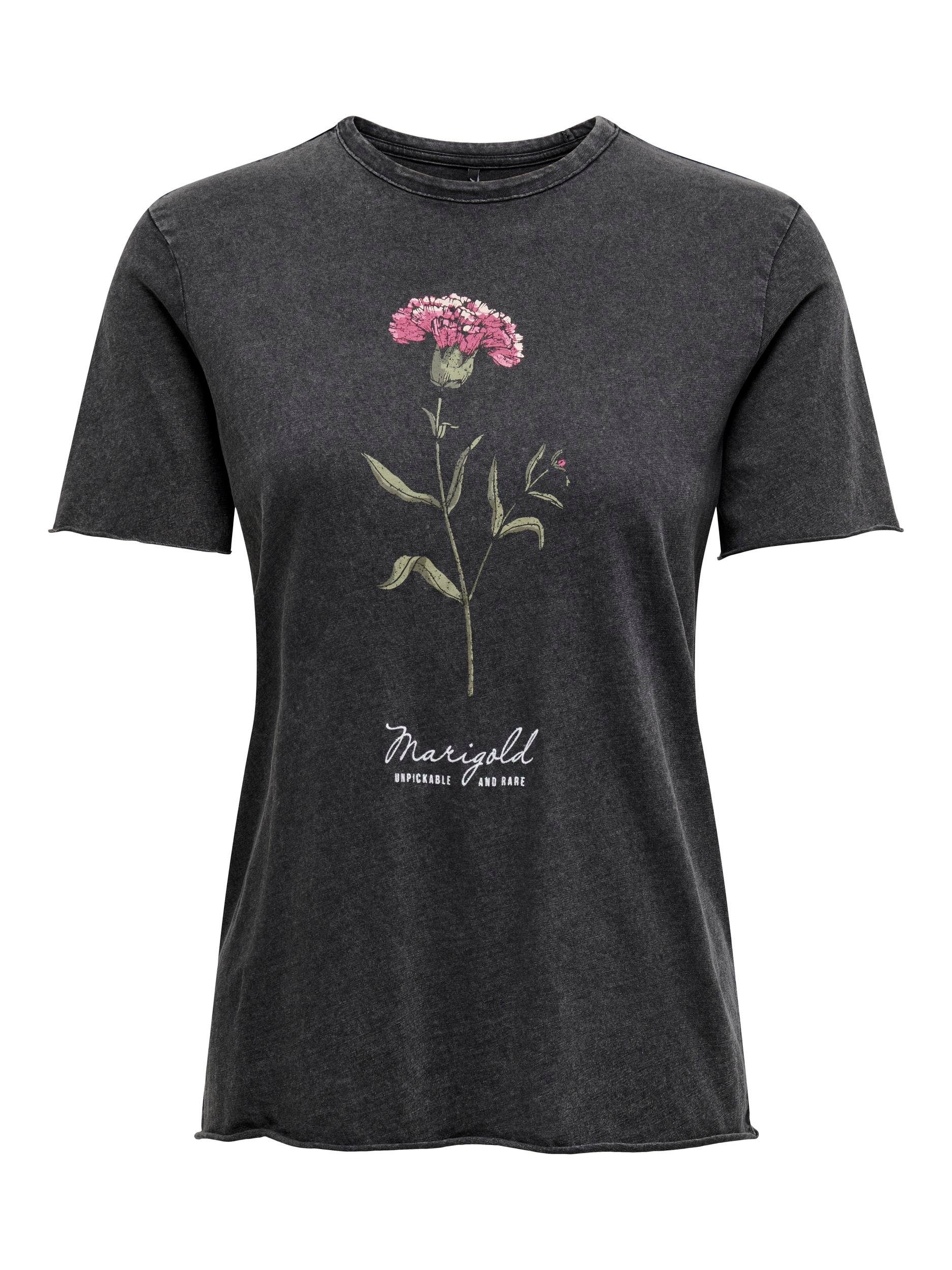Only Shirt met ronde hals ONLLUCY REG S S TOP JRS NOOS