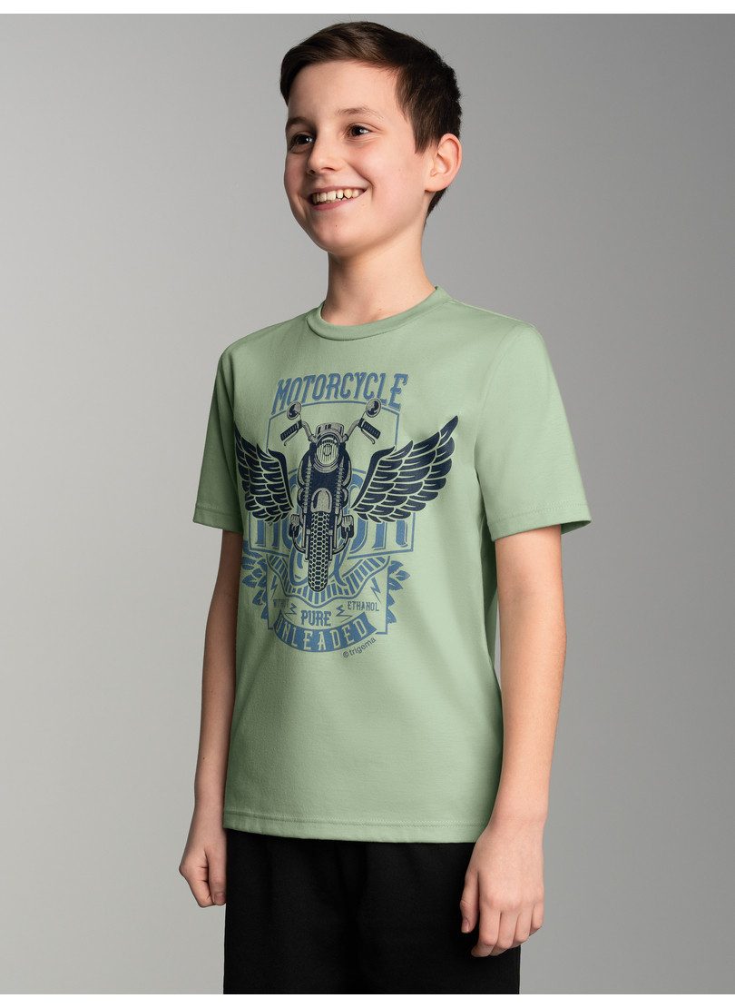 Trigema T-shirt TRIGEMA T-shirt met grote motorfiets-printmotief (1-delig)