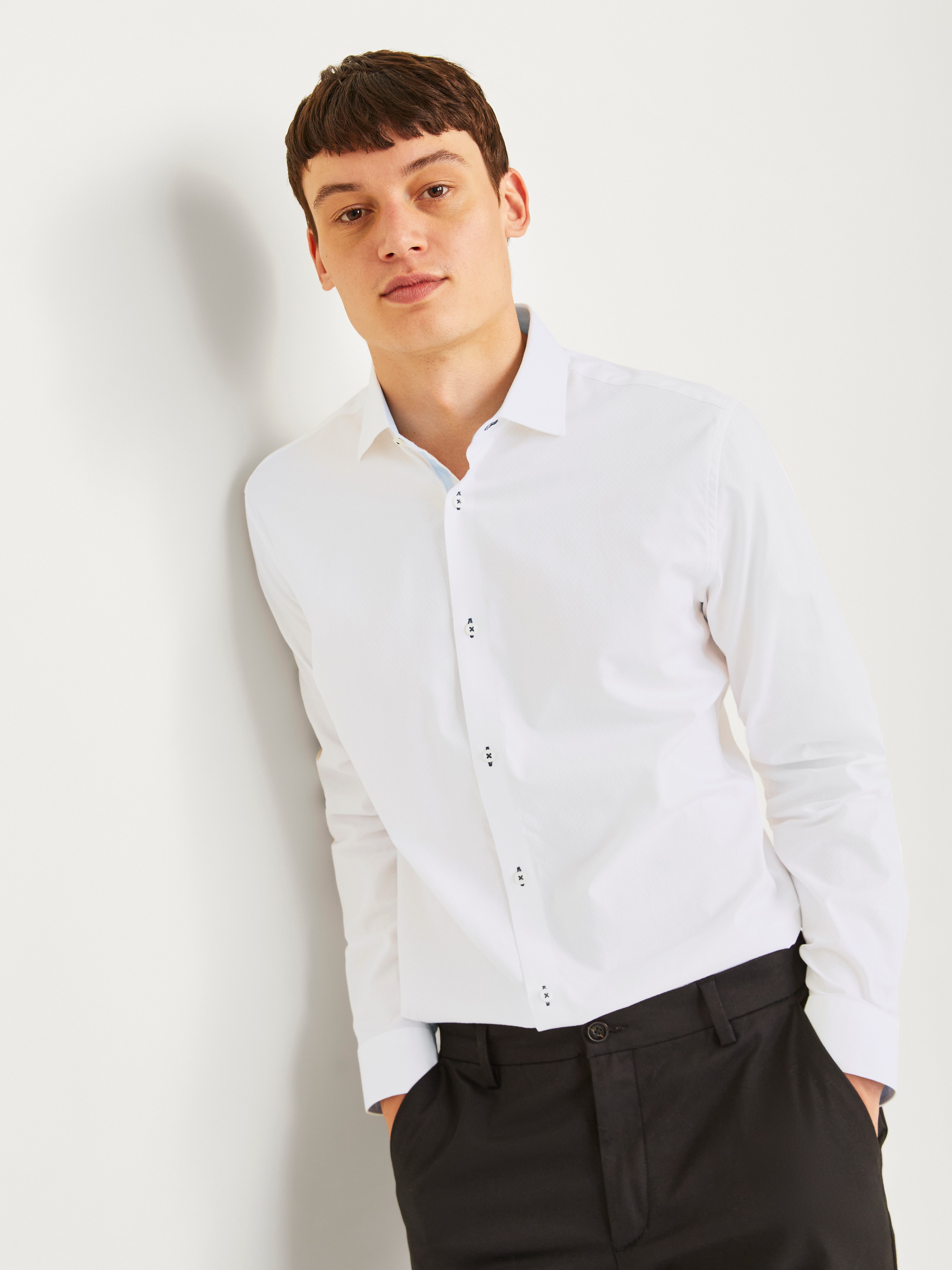 Jack & Jones Overhemd met lange mouwen JPRBLAPARKER DETAIL L S SHIRT NOOS
