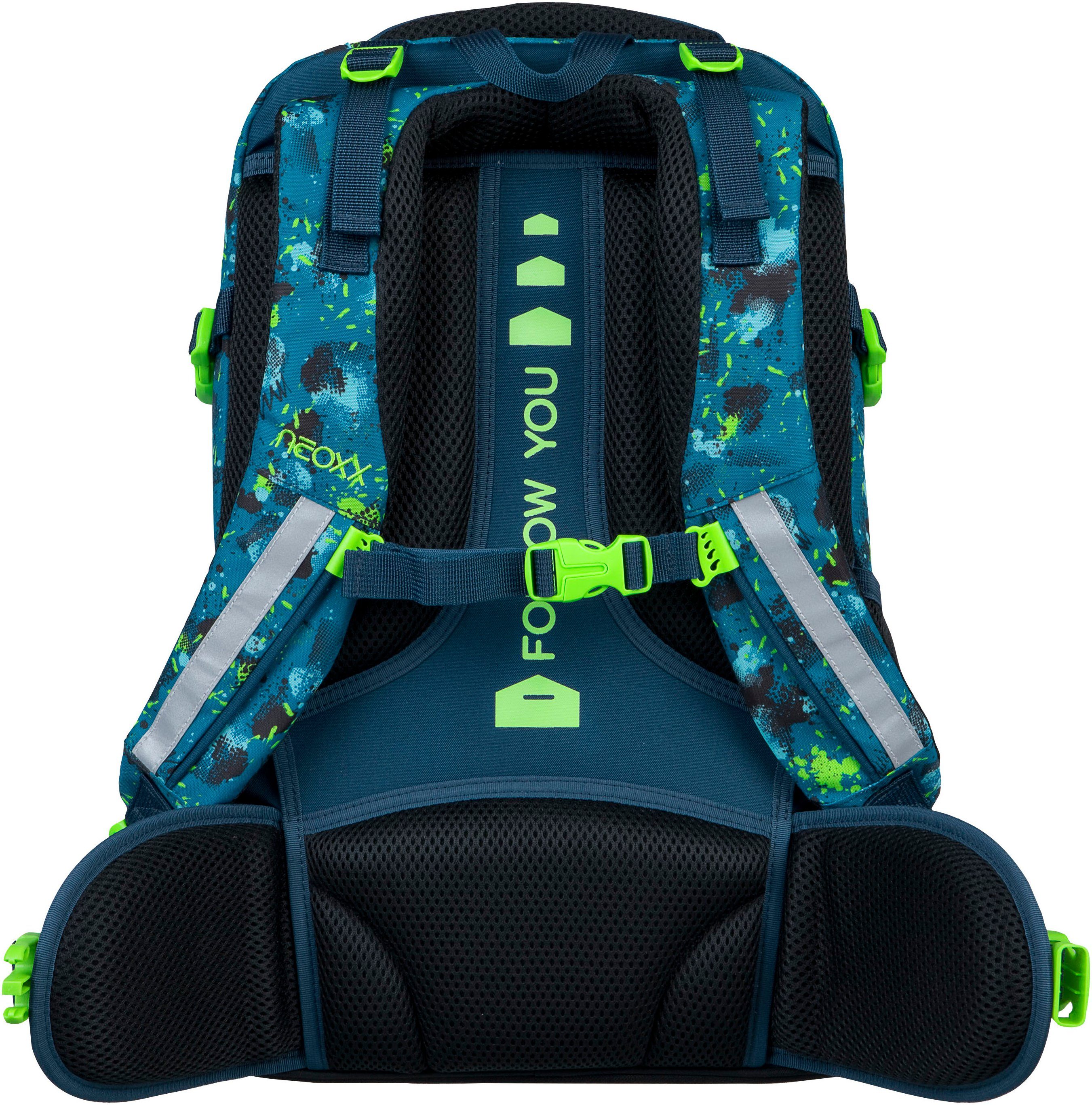 neoxx Schoolrugzak Active Pro, Petrol Extreme