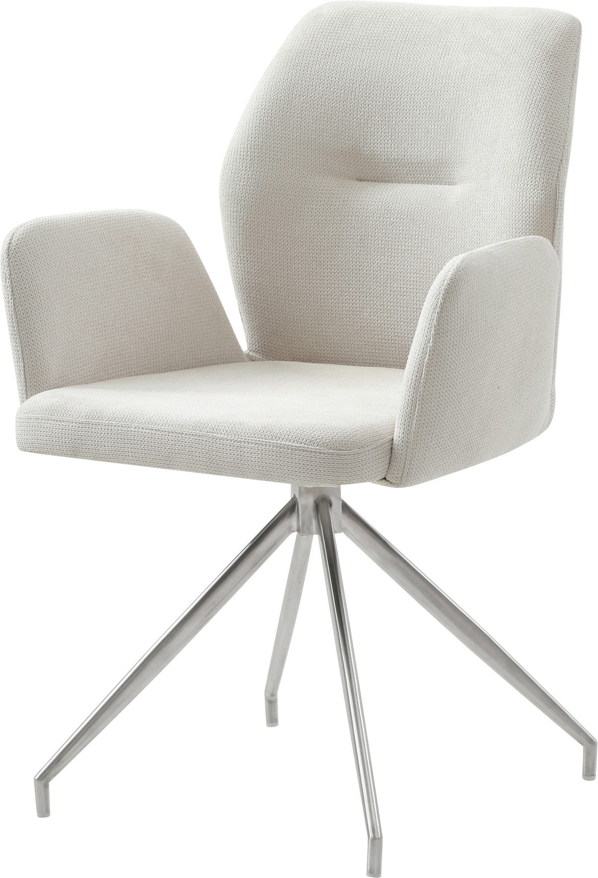 SalesFever Eethoek Tafelblad met echte boomrand, frame van roestvrij staal (set, 5-delig)