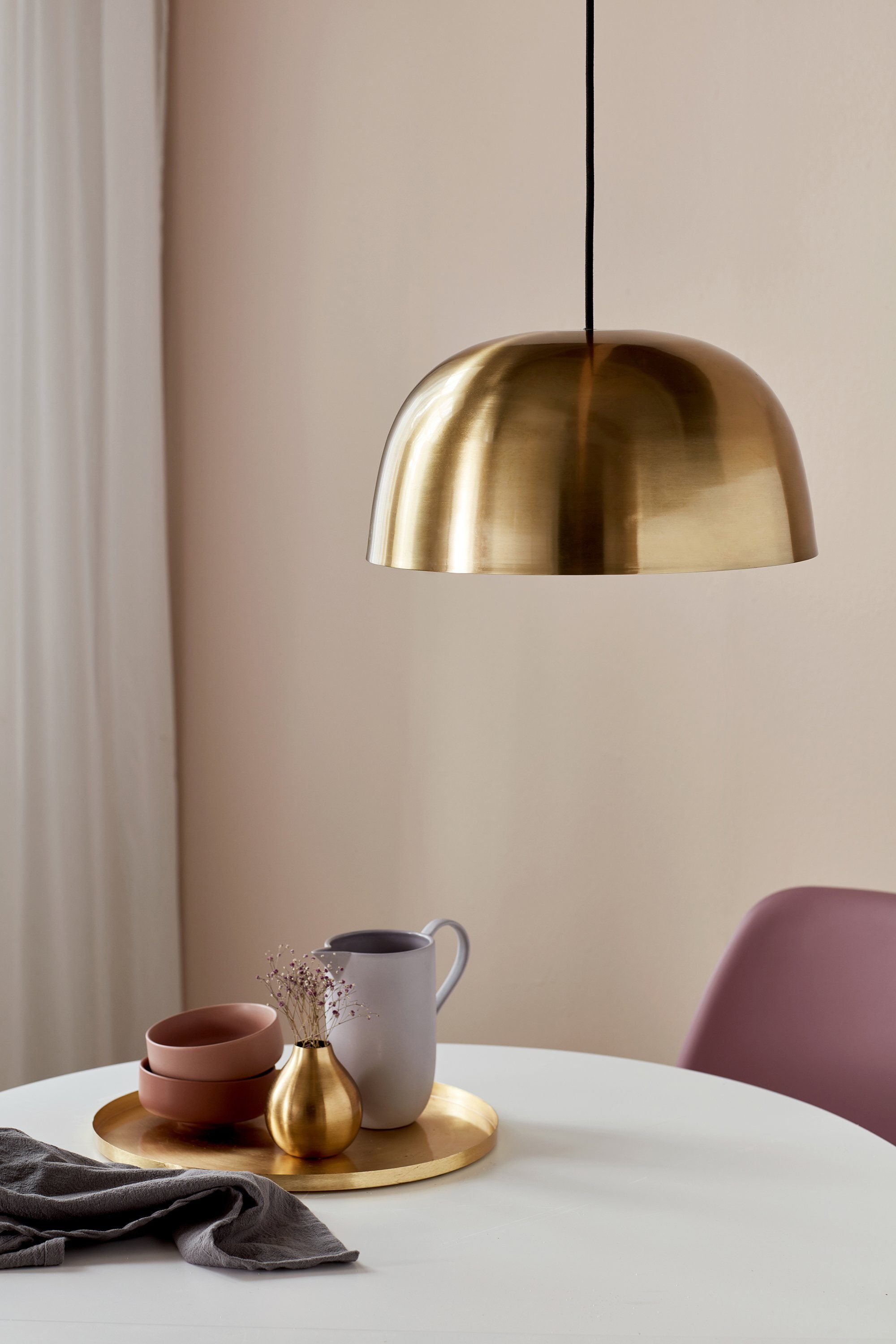 Nordlux Hanglamp Cera Hanglamp, messing design, textielkabel