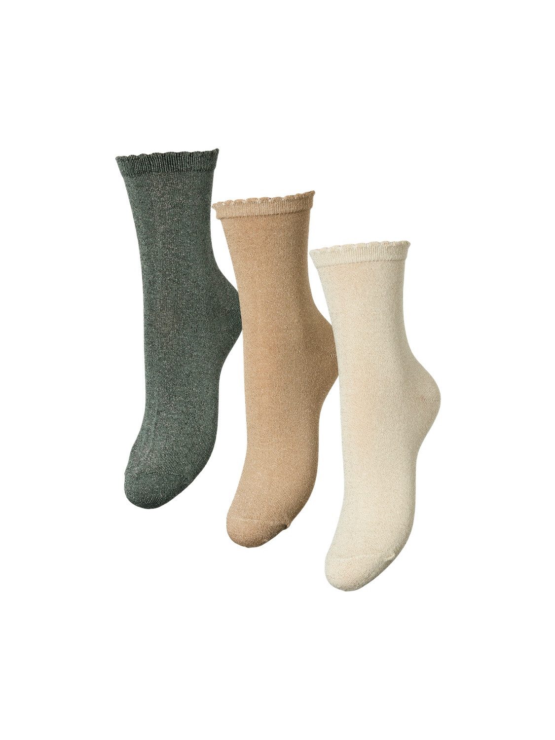 Pieces Sokken PCSEBBY GLITTER LONG 3-PACK SOCKS NOOS (set 3 paar)