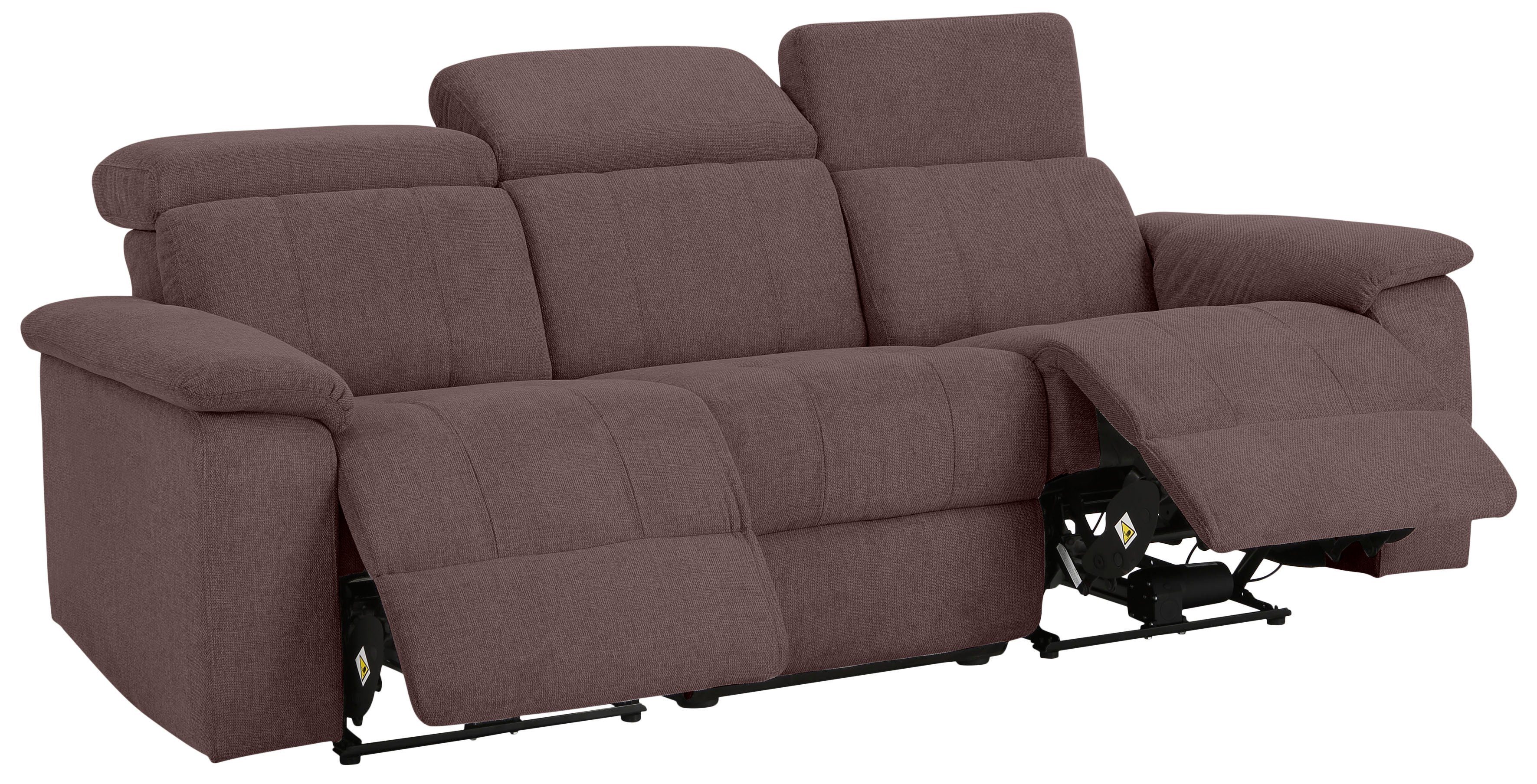Home affaire 3-zitsbank Binado met handmatige of elektrische relaxfunctie met usb-aansluiting