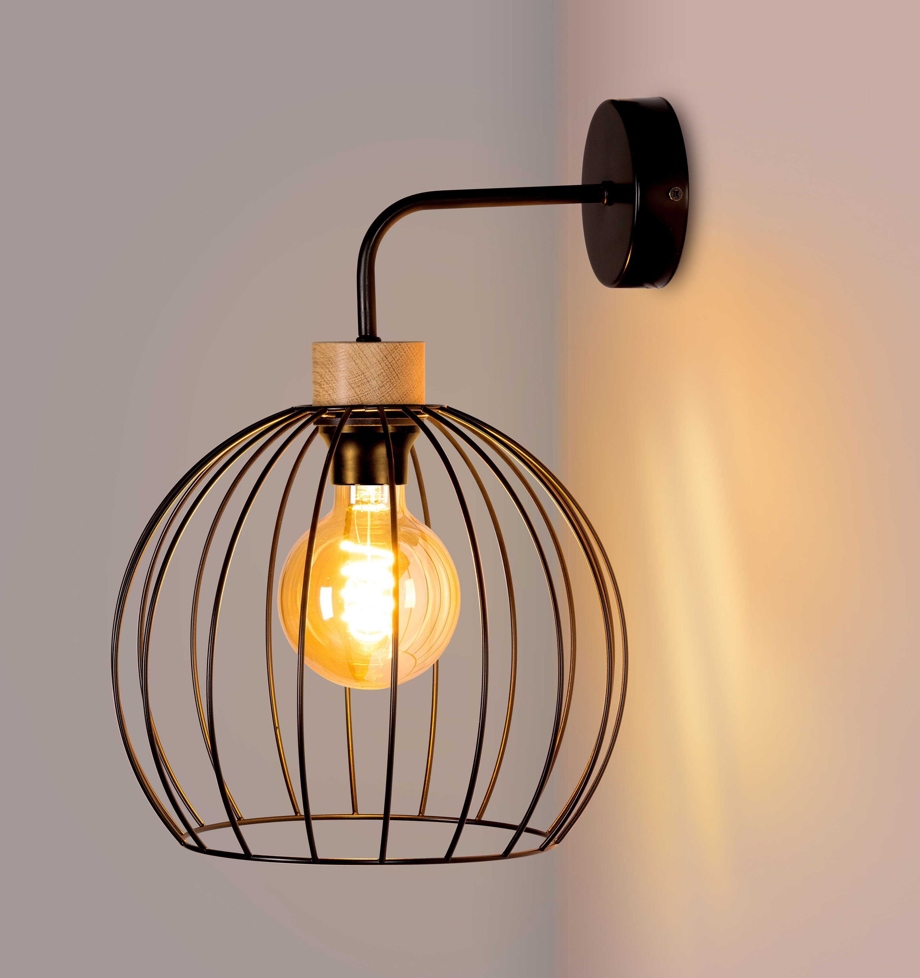 BRITOP LIGHTING Wandlamp COOP Decoratieve lamp van metaal, bijpassende LM E27 / excl., made in Europe (1 stuk)