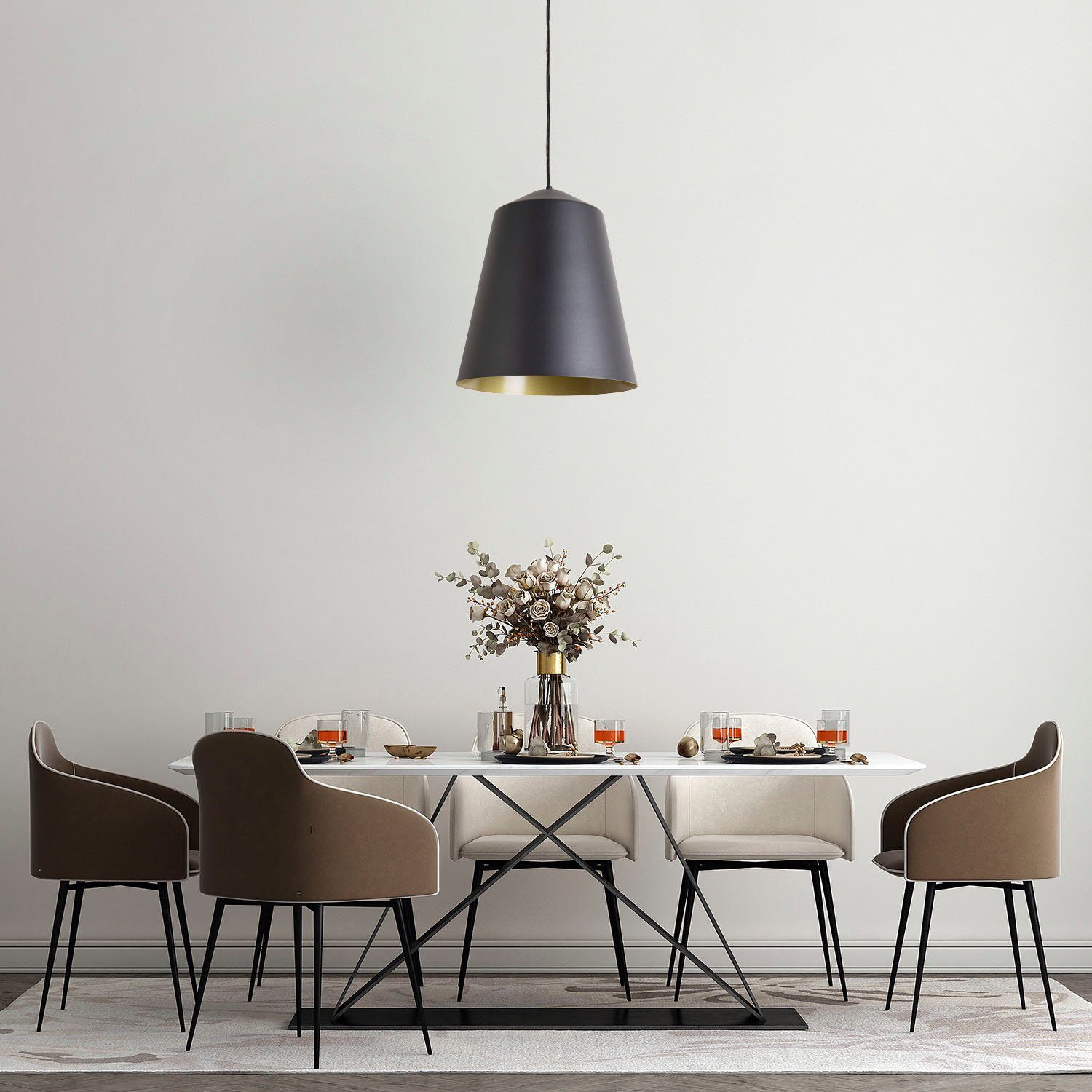 Paco Home Plafondlamp Jackson Woonkamer werkkamer poedercoating industrieel ontwerp E27