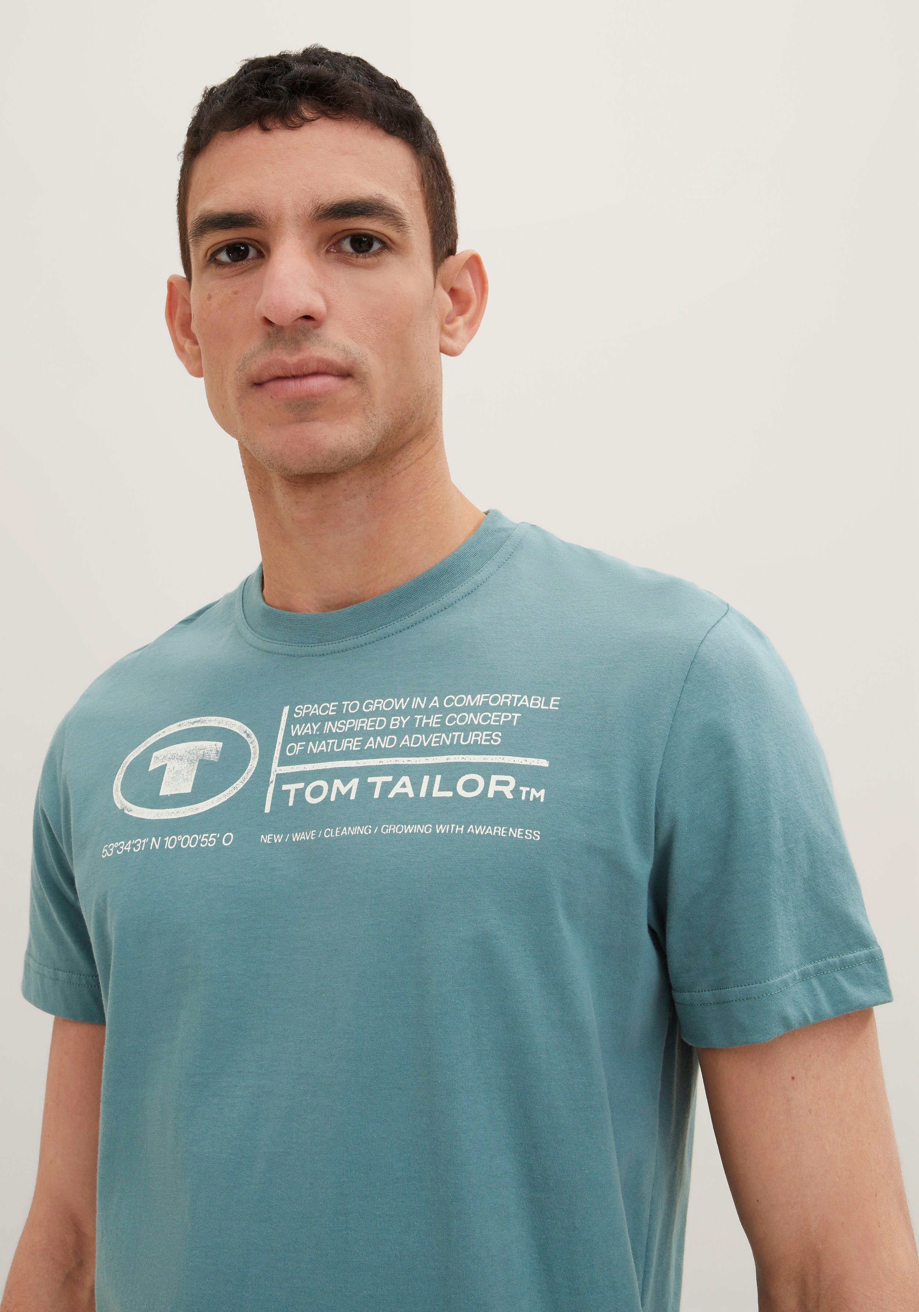 Tom Tailor Shirt met print Tom Tailor heren T-shirt, frontprint
