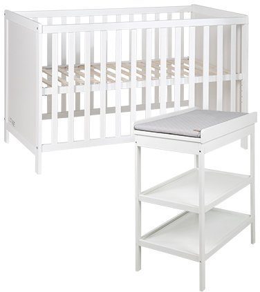 Roba® Babymeubelset Style met kinderbed en commode (voordeelset, 2 stuks)