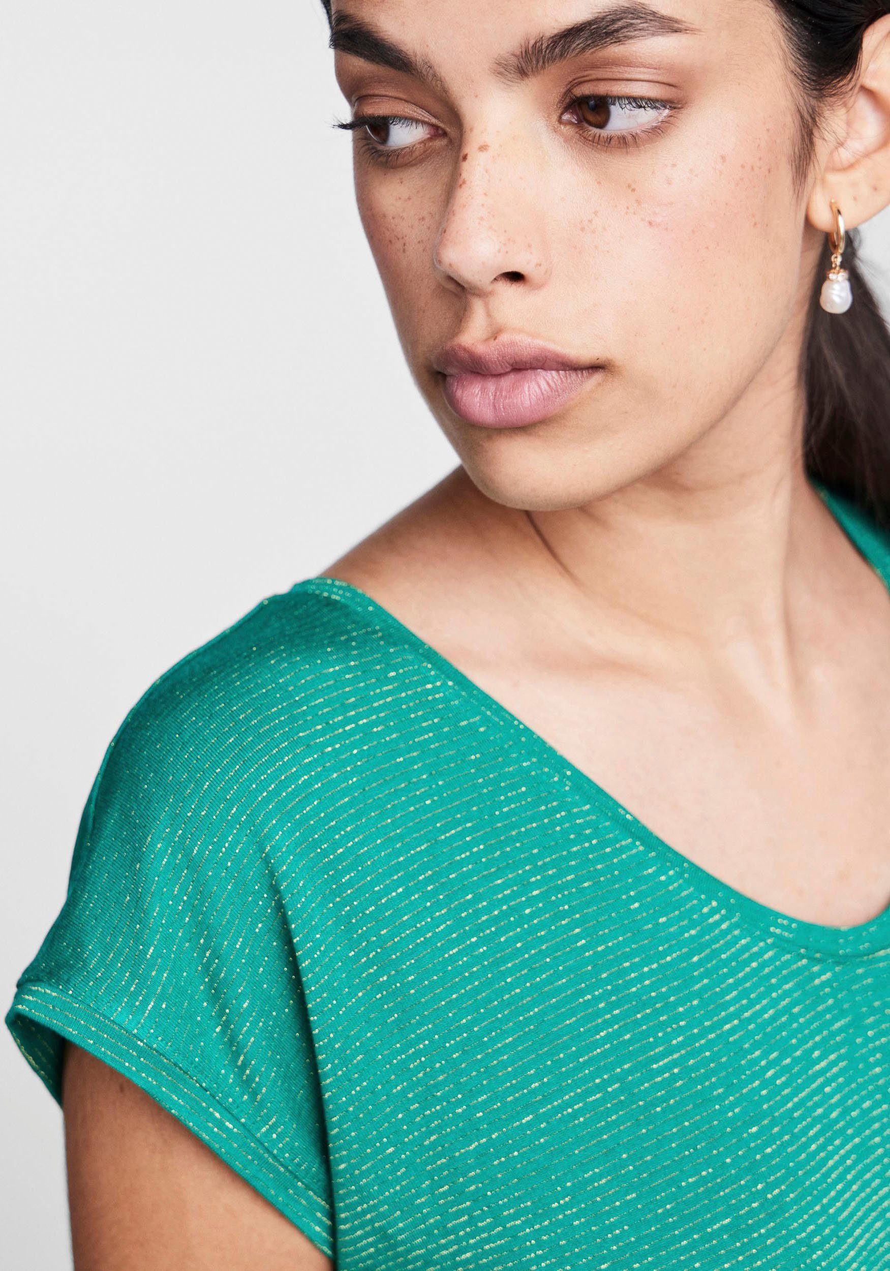 pieces T-shirt PC BILLO met glinsterstrepen