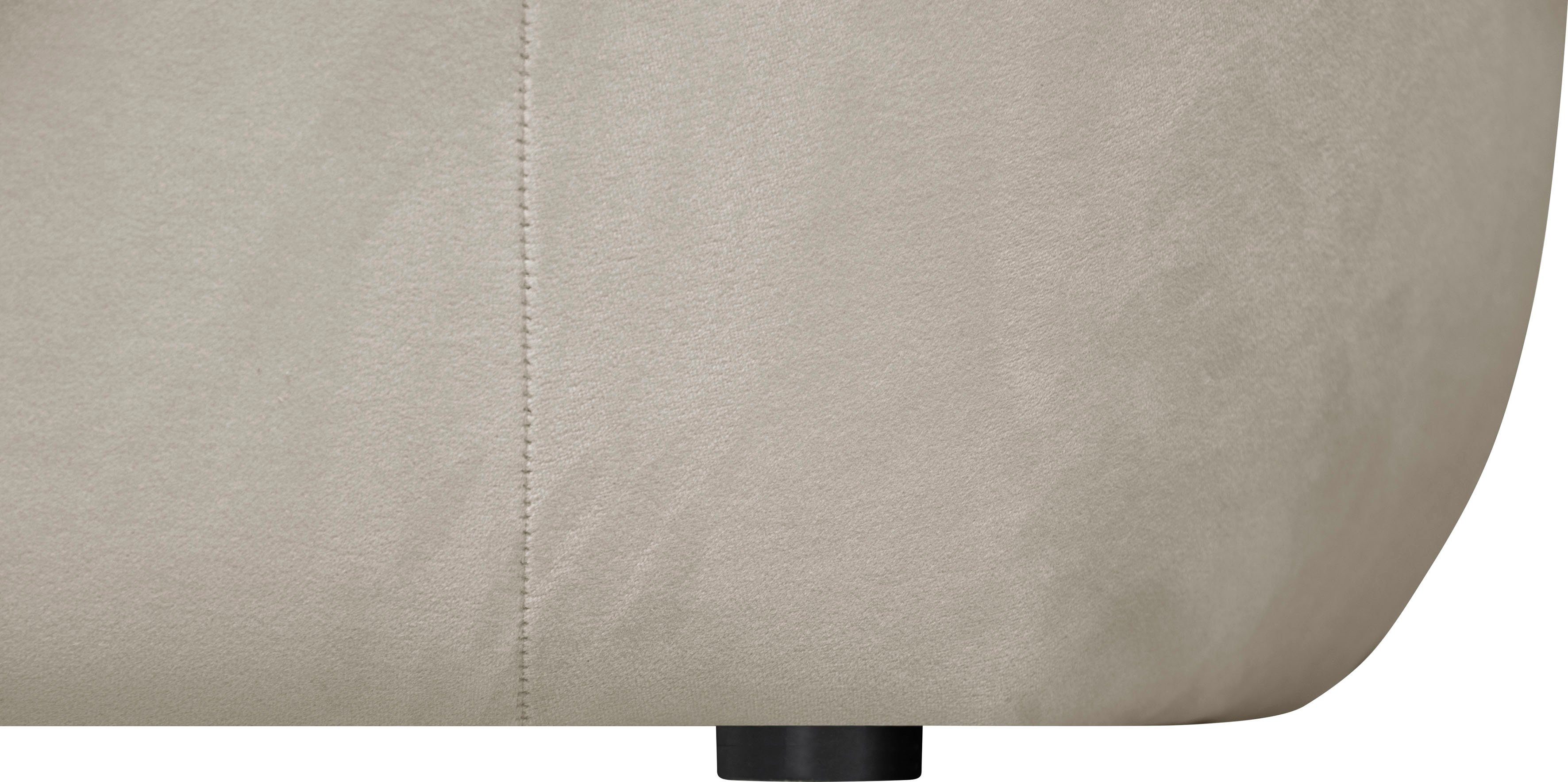LeGer Home by Lena Gercke Hoekbank YANI L-vorm, designerbank, organische vorm, afmetingen B/D/H: 255/170/81 cm