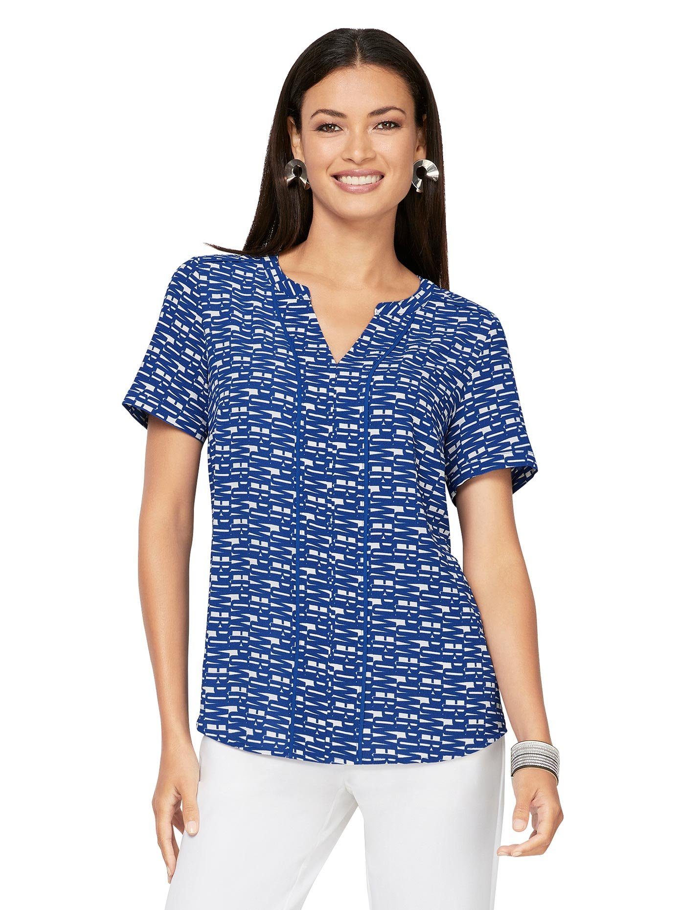 Creation L Blouse met korte mouwen
