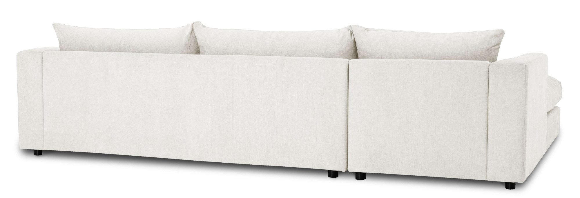 LeGer Home by Lena Gercke Hoekbank Avelina Breedte 297 cm, in cord- en chenille-stof, rugkussen met veren (2-delig)