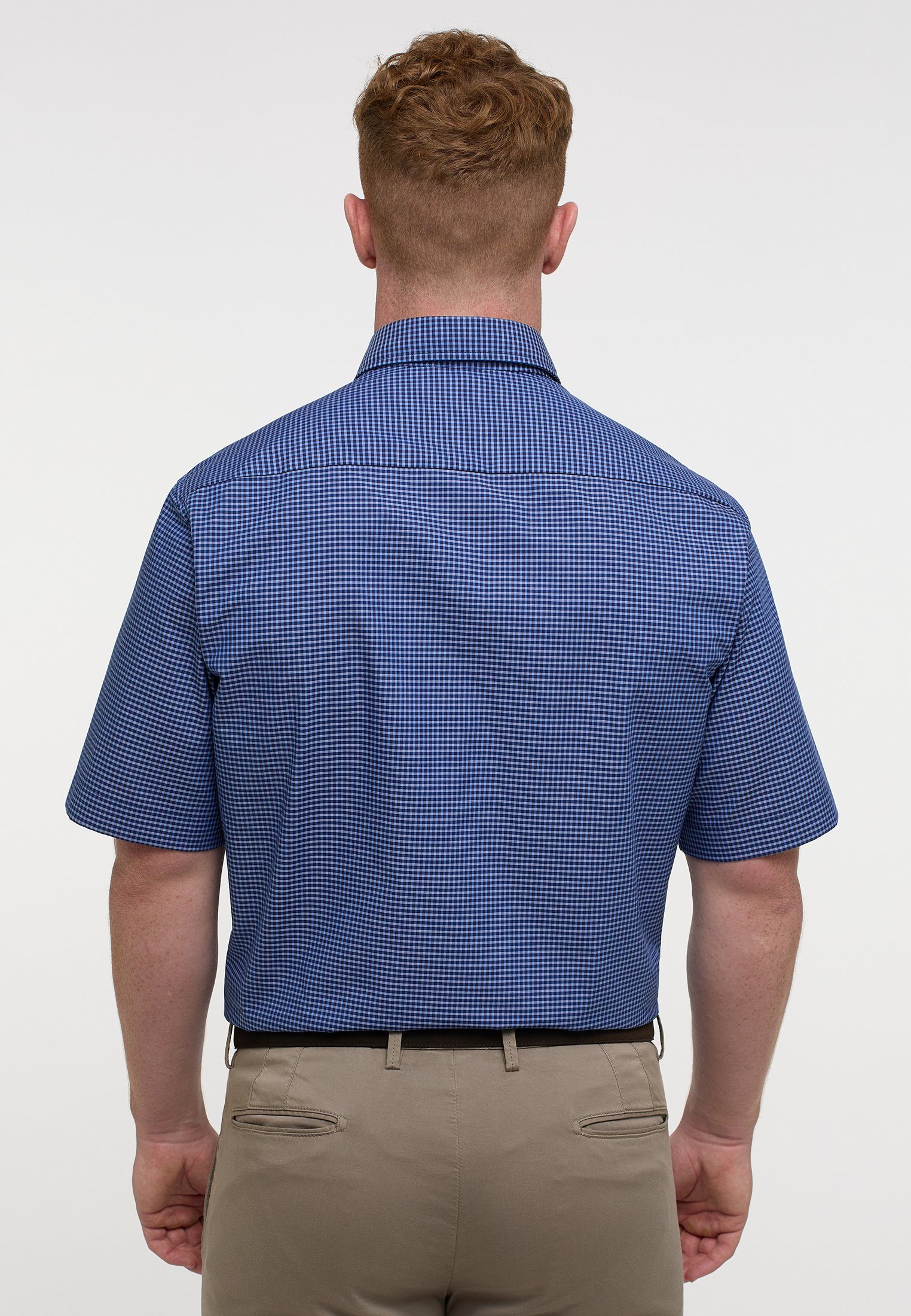 Eterna Overhemd met korte mouwen Comfort fit NON IRON (strijkvrij)