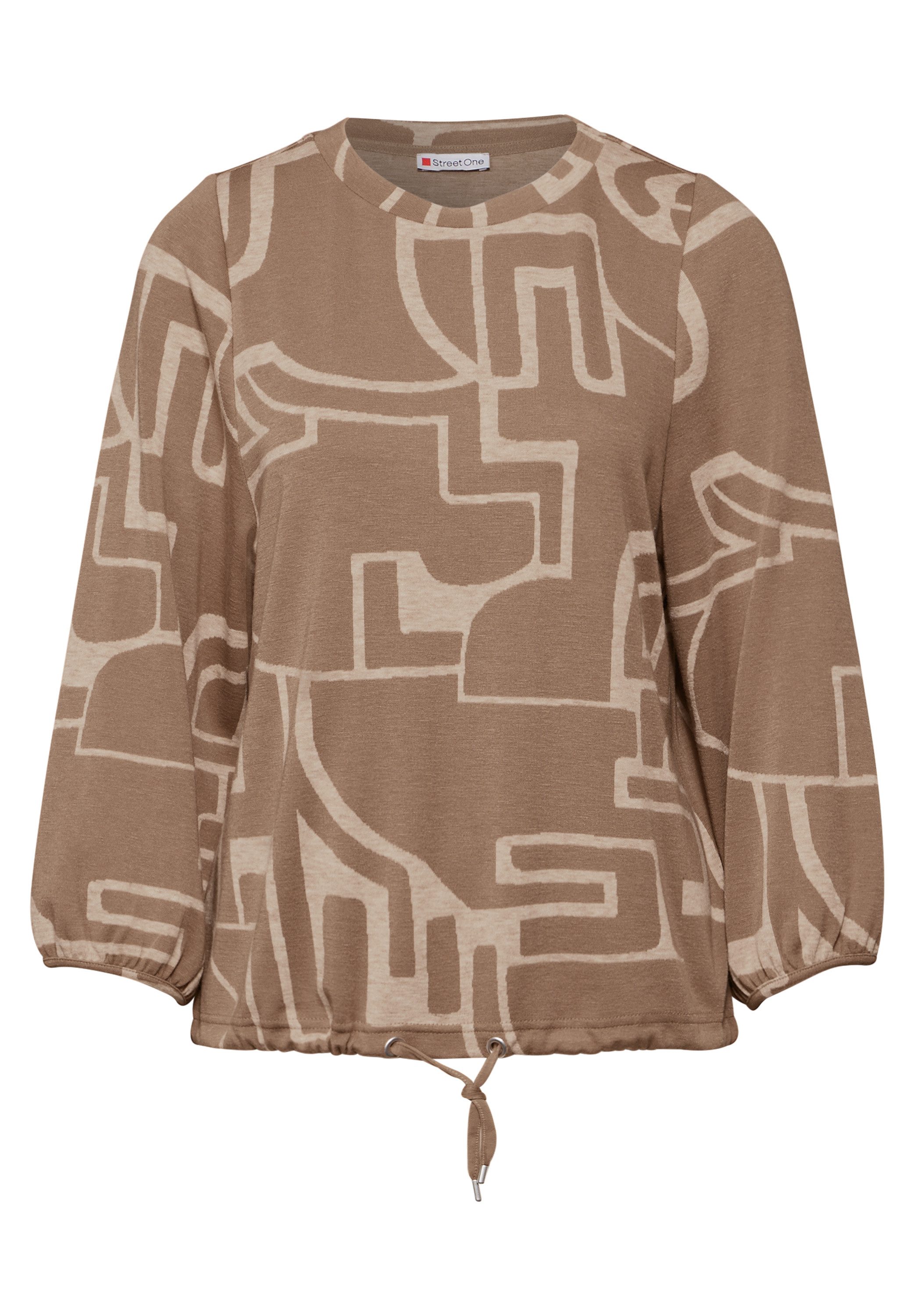 STREET ONE Trui met ronde hals met print all-over
