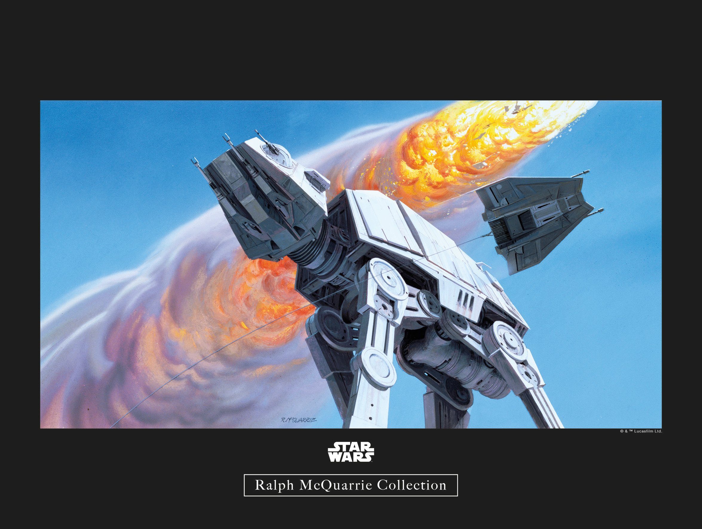 Komar wanddecoratie Star Wars Classic RMQ Hoth Battle AT-AT, zonder lijst