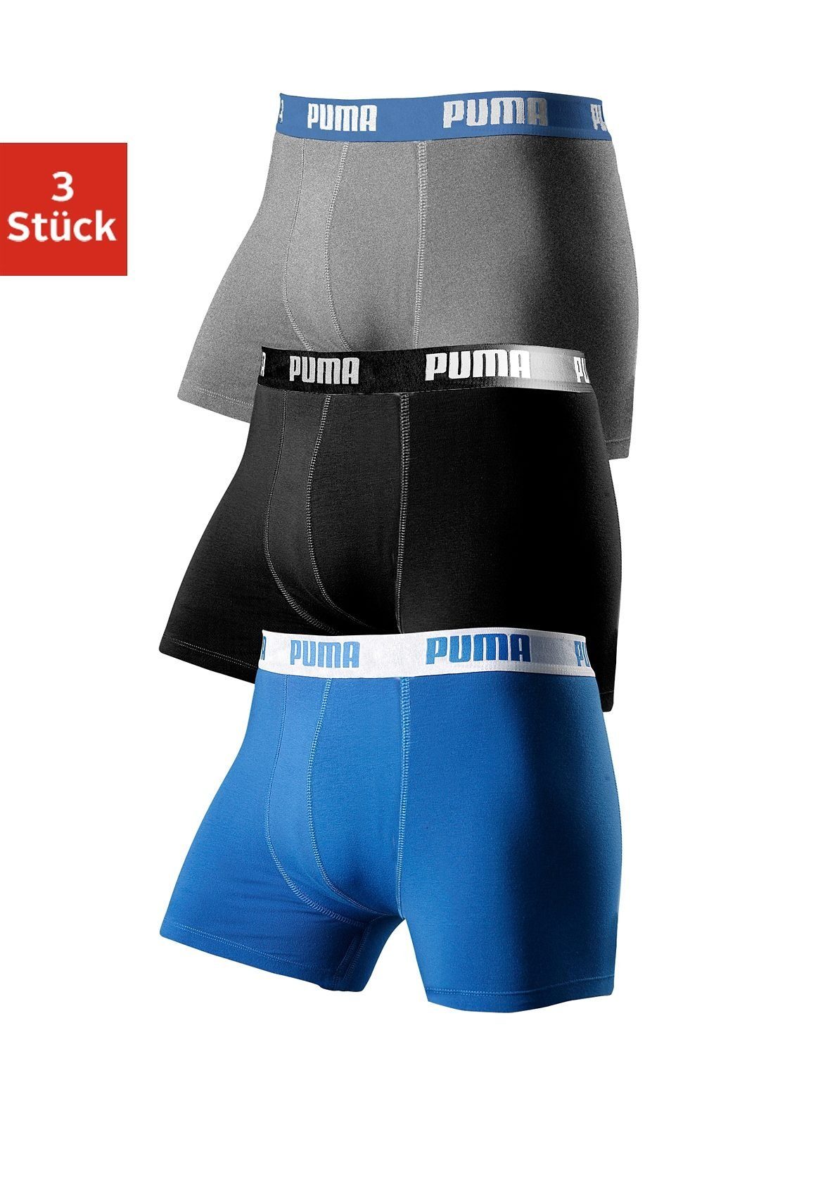 PUMA Boxershort met logo in de band (3 stuks)