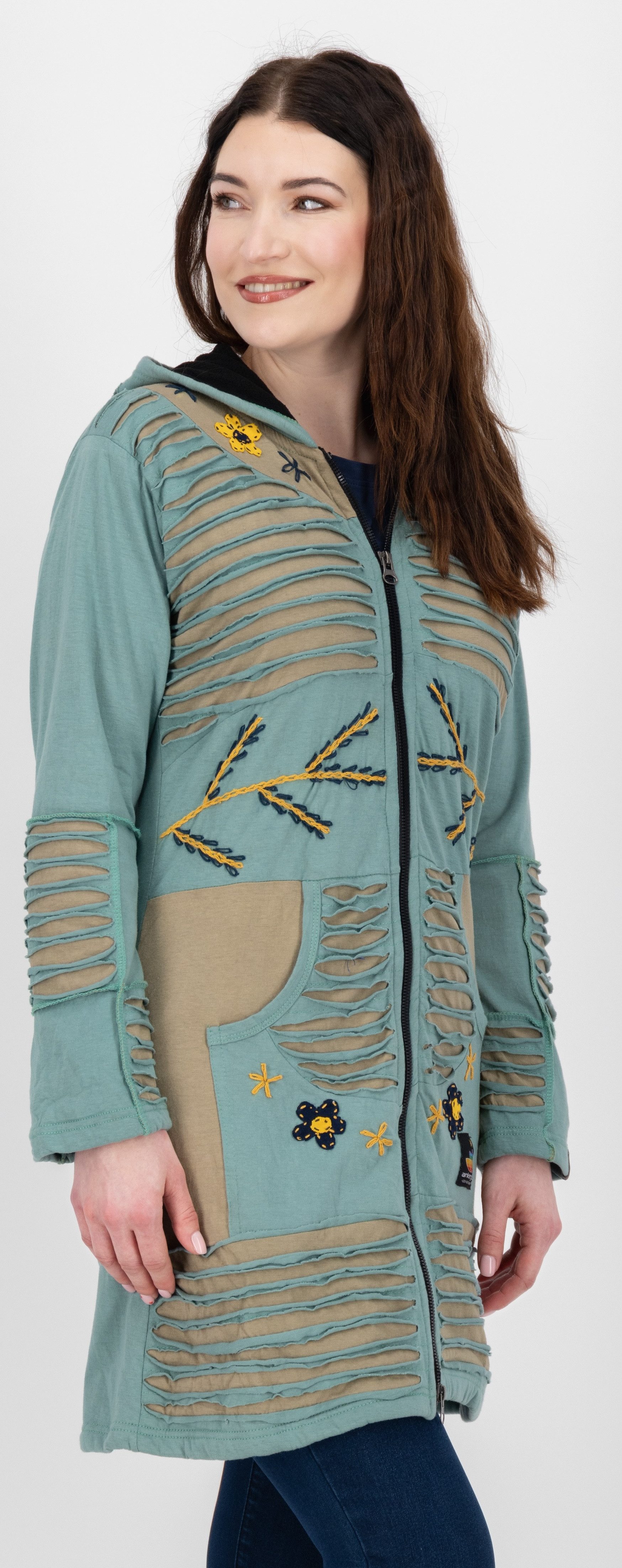 DEPROC Active Fleecejack Patchwork NUNAVUT LONG WMN
