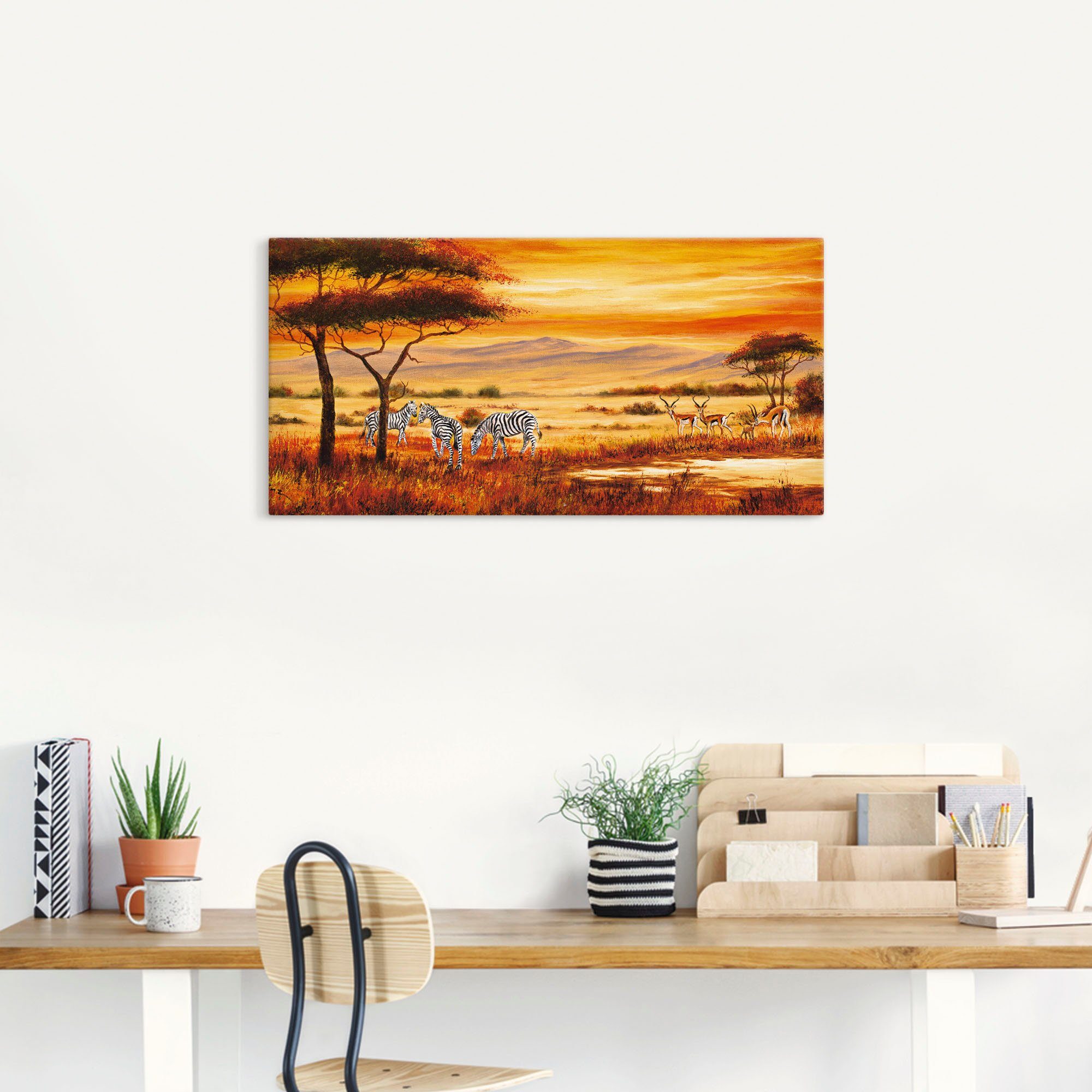 Artland Artprint Afrikaans landschap I als artprint op linnen, poster, muursticker in verschillende maten