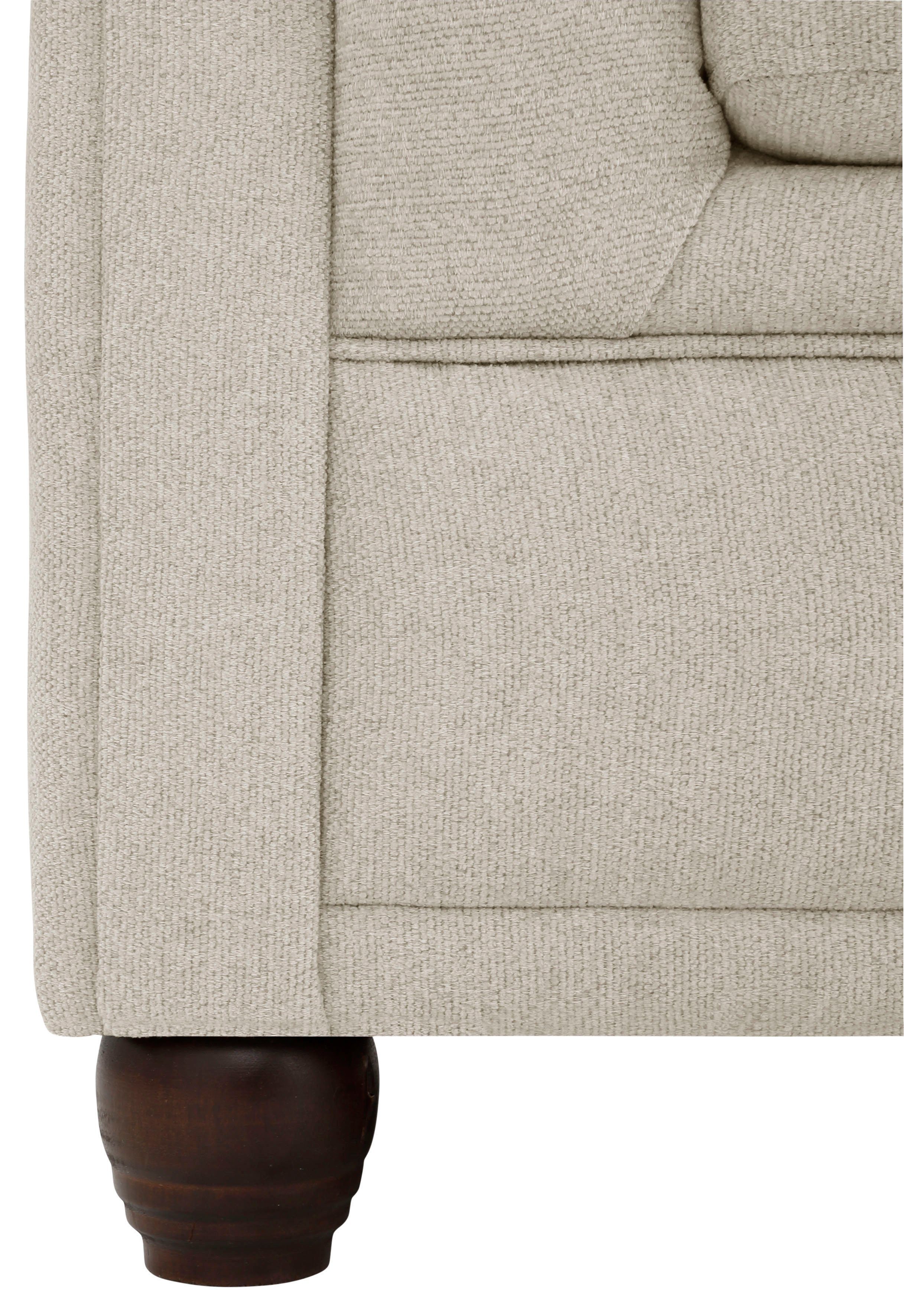Home affaire Chesterfield-bank New Castle L-vorm hoogwaardige capitonnage in chesterfield-design, bxdxh: 255(171x72)