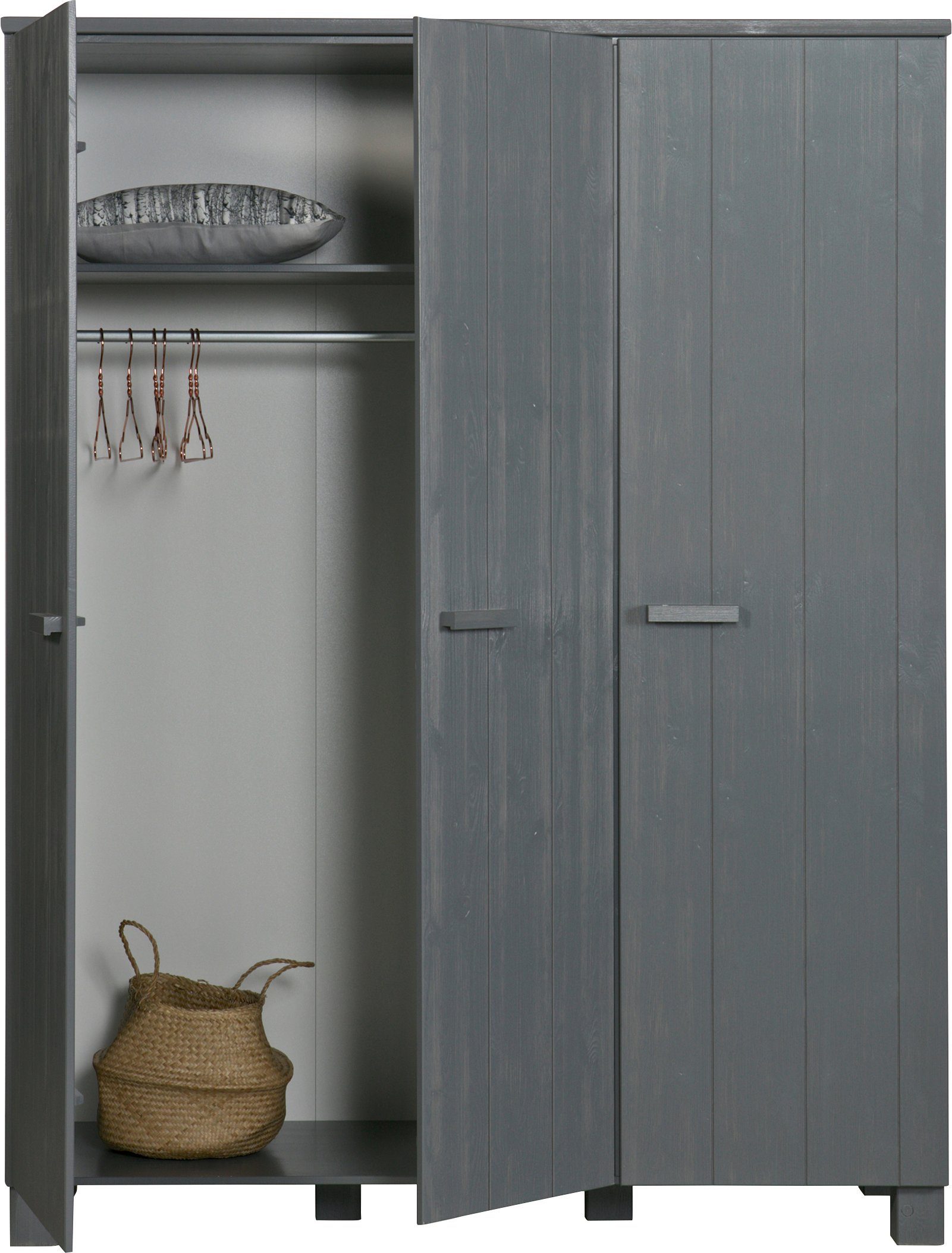 WOOOD Kledingkast Dennis met kledingstang, breedte 158 cm