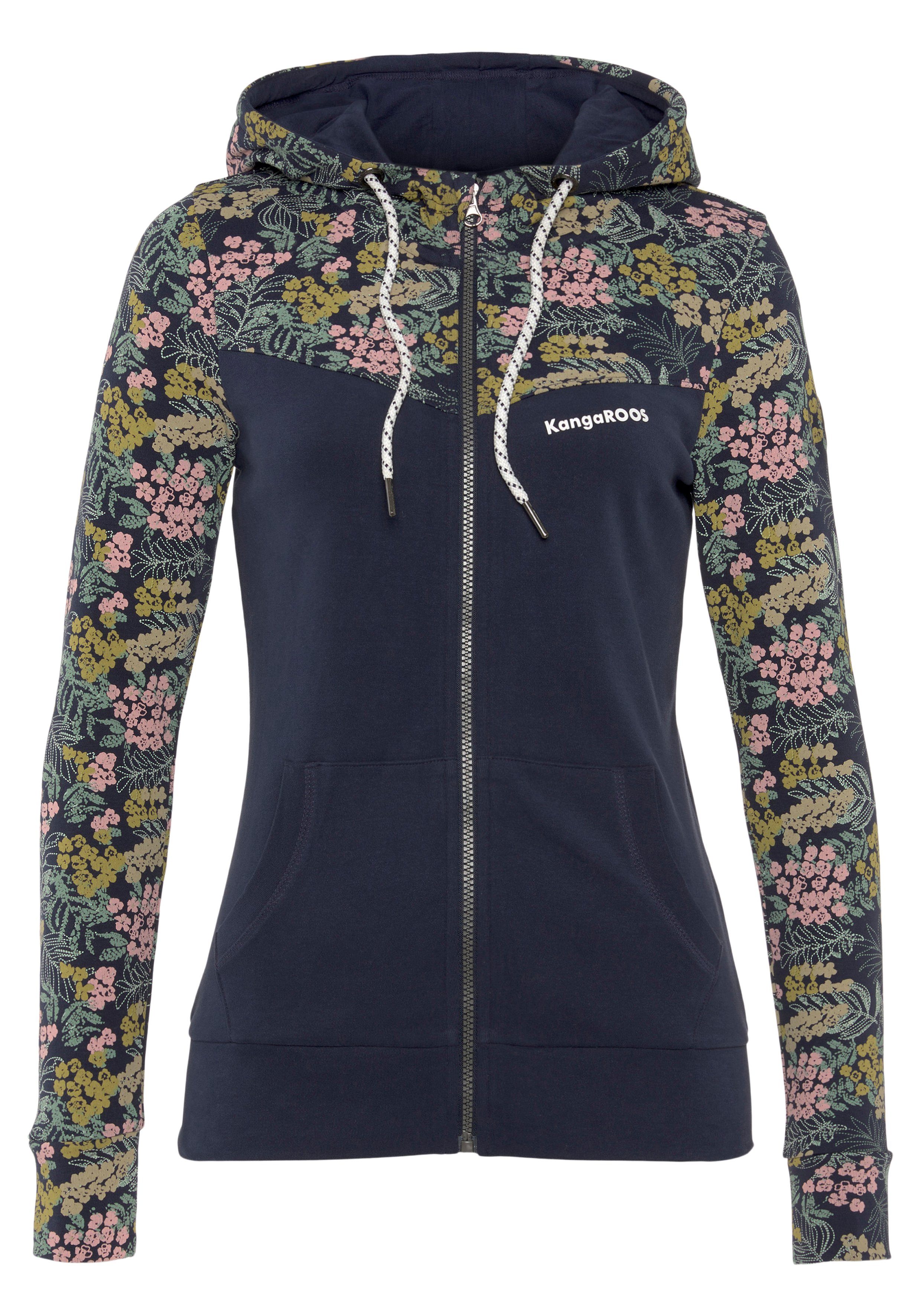 KangaROOS Capuchonsweatvest met bloemenprint