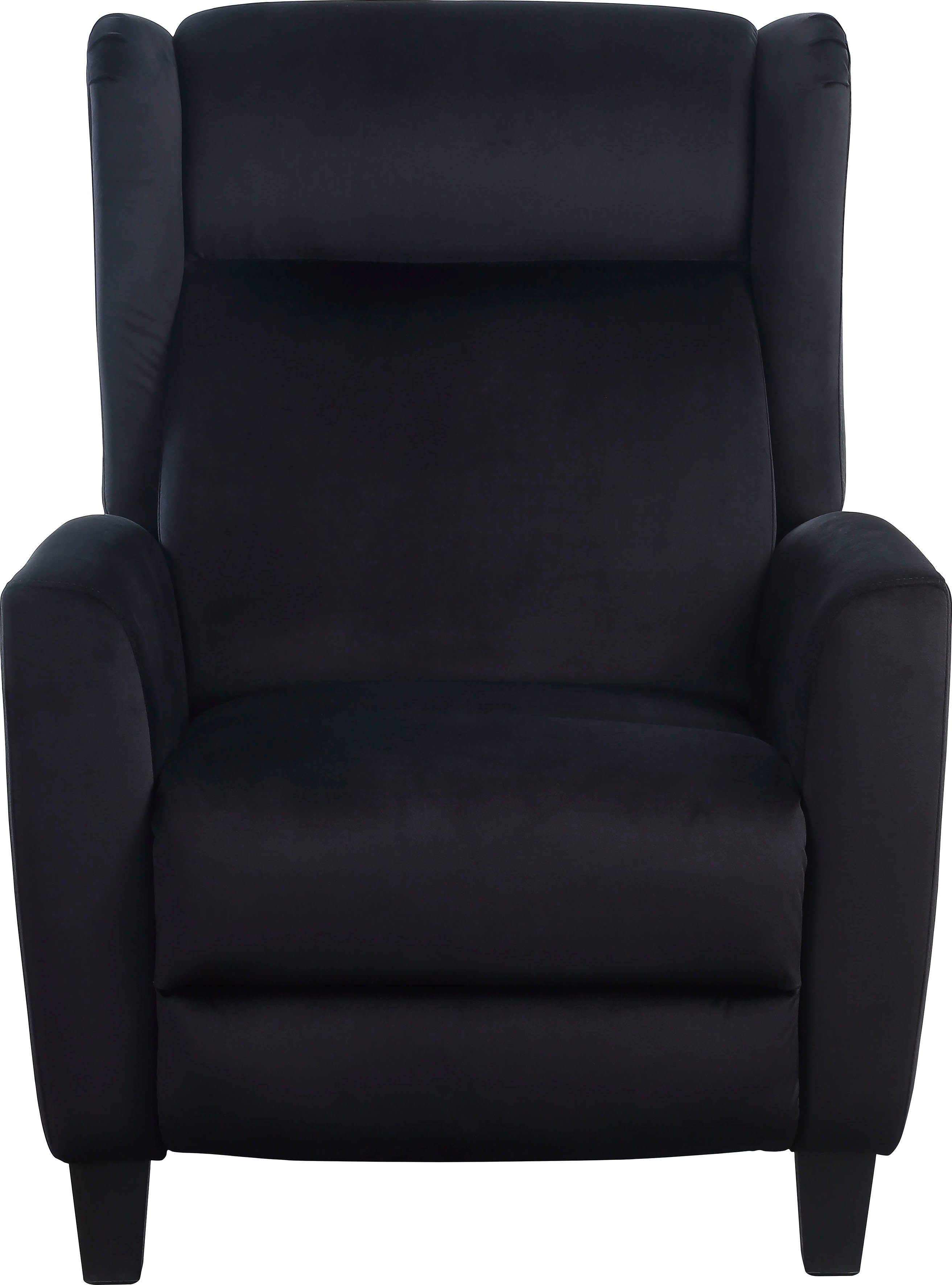 ATLANTIC home collection Relaxfauteuil Timo klassieke oorfauteuil met relaxfunctie en praktisch zijvak