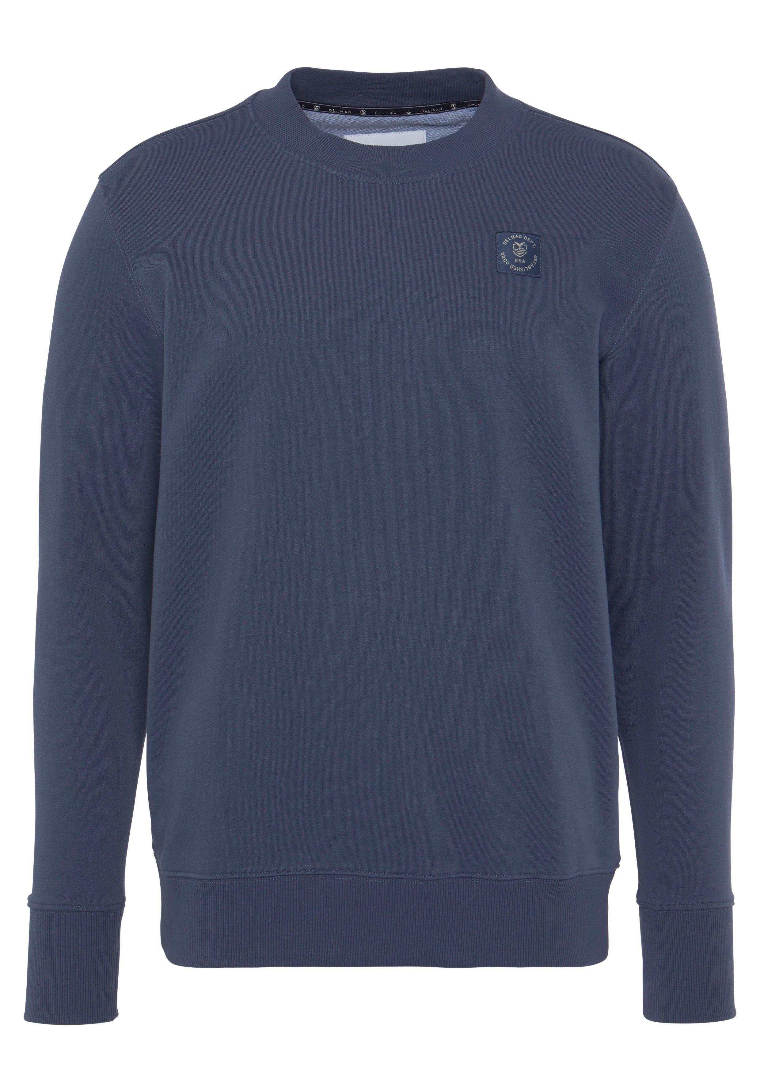 DELMAO Sweatshirt Langarm, regular fit, effen, basic-stijl