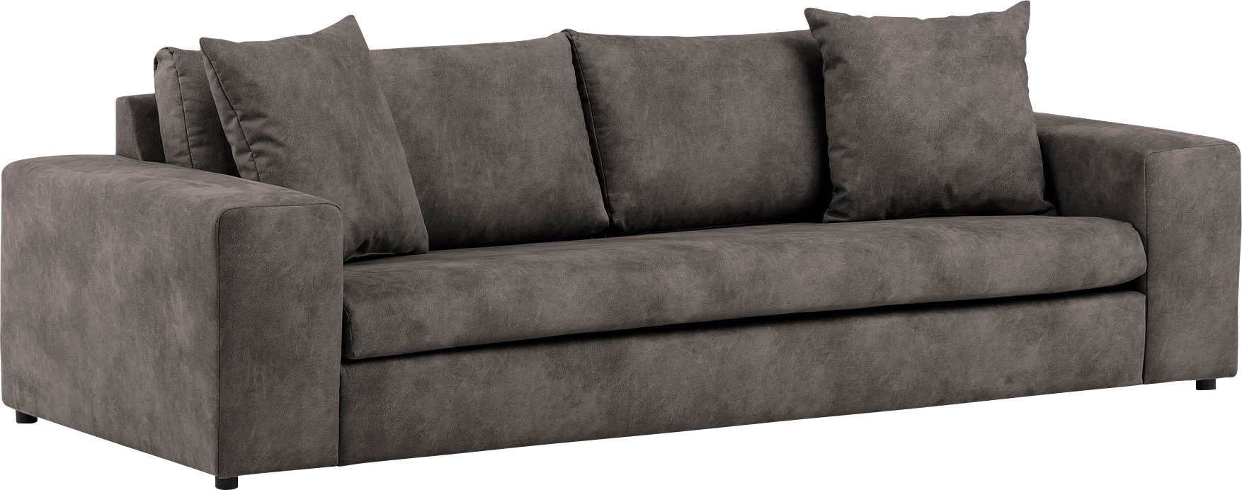 andas 3-zitsbank SLEETLAND XXL in fluweel of vintage lederlook