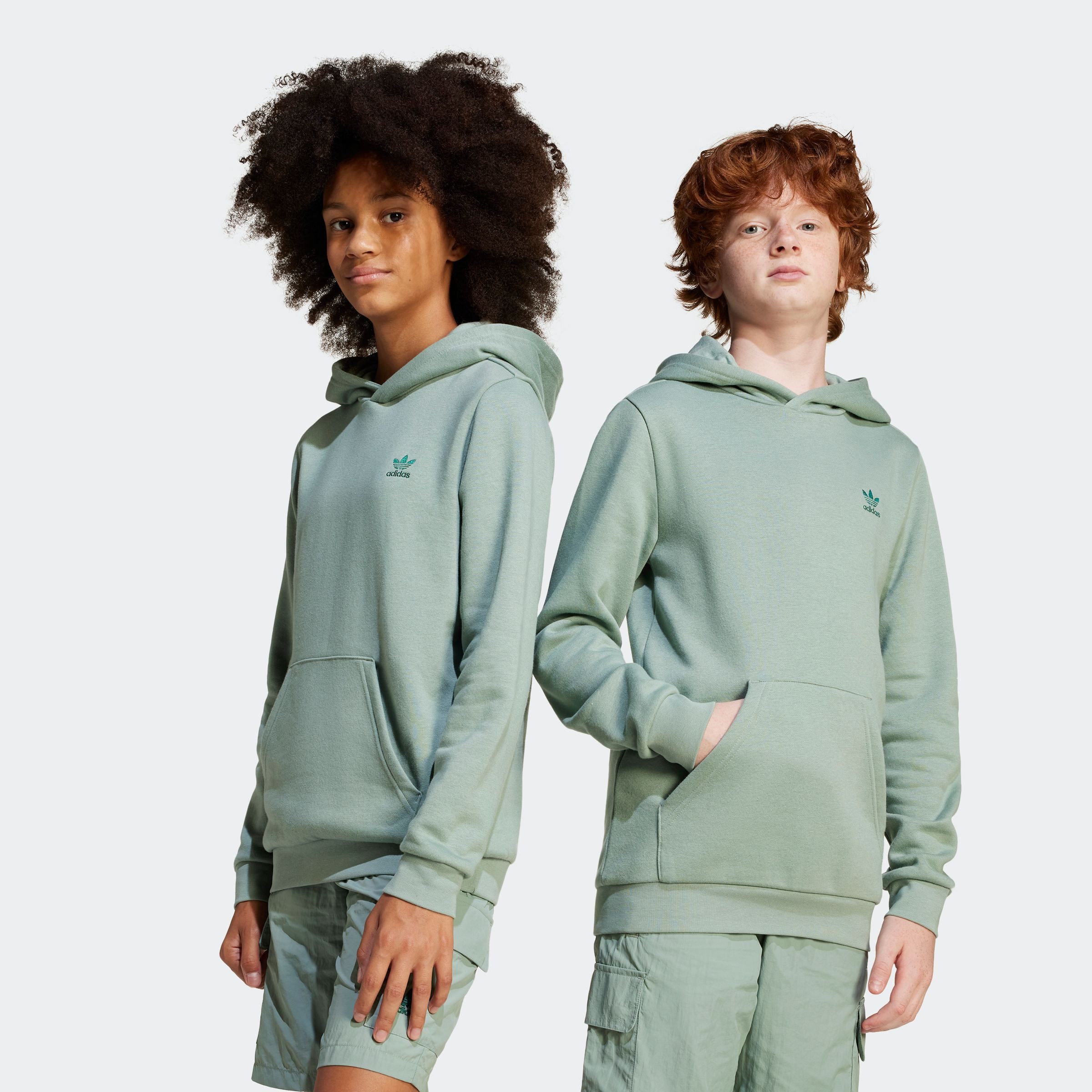 adidas Originals Hoodie kinderen sweaters maat 164 groen