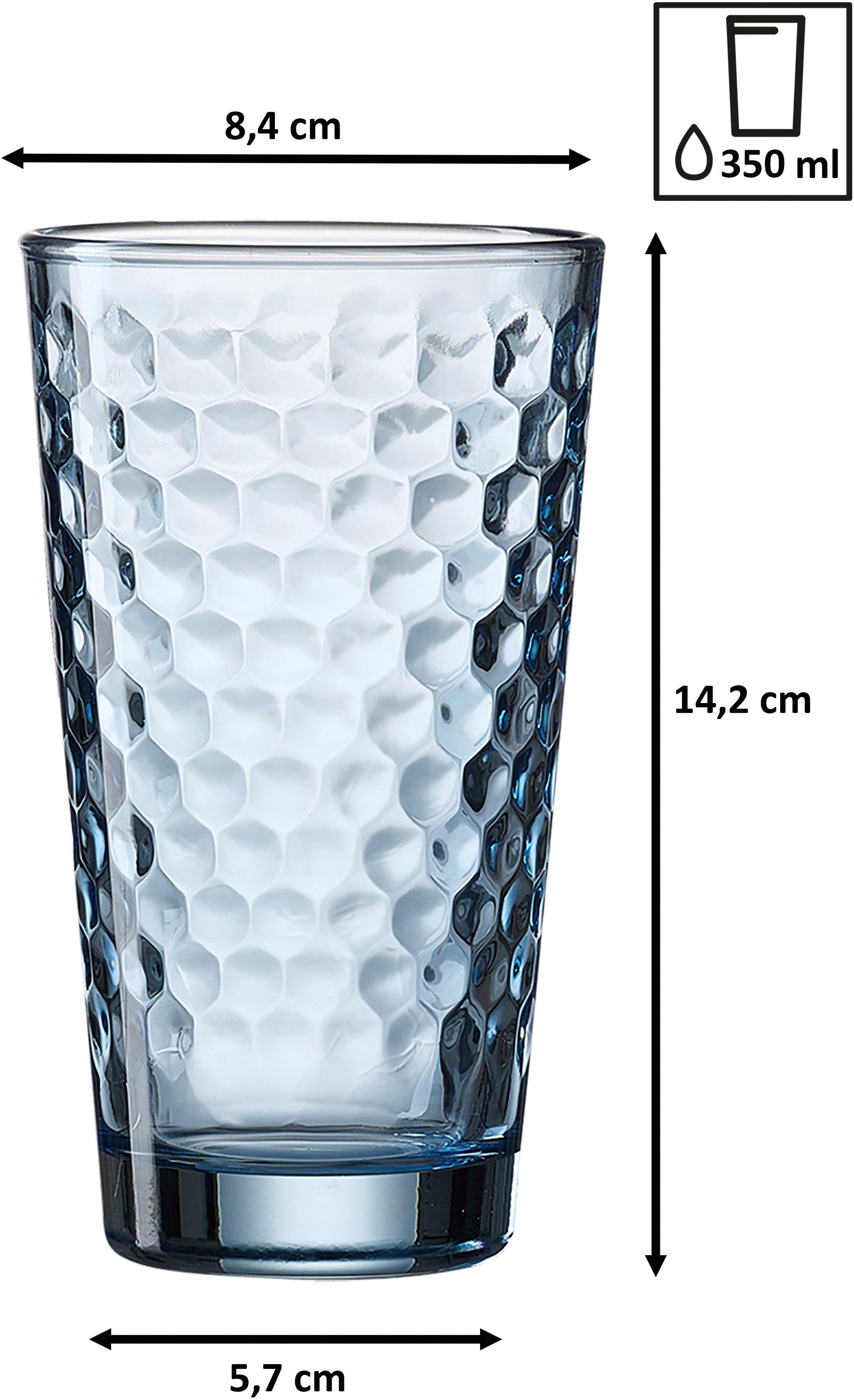 Ritzenhoff & Breker Longdrinkglas Favo(set, 6-delig)