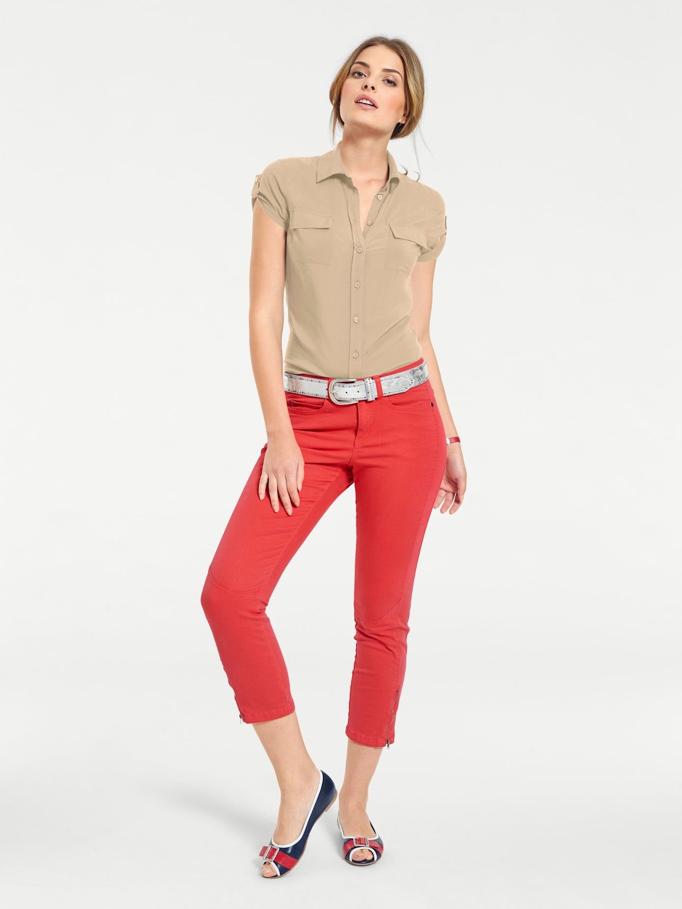 heine Overhemdblouse dames dames overhemden maat 34 bruin