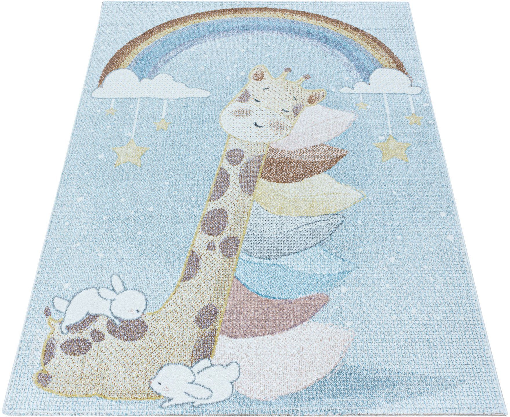 Ayyildiz Teppiche Kindervloerkleed LUCKY 3612 Kinderkleed met girafmotief