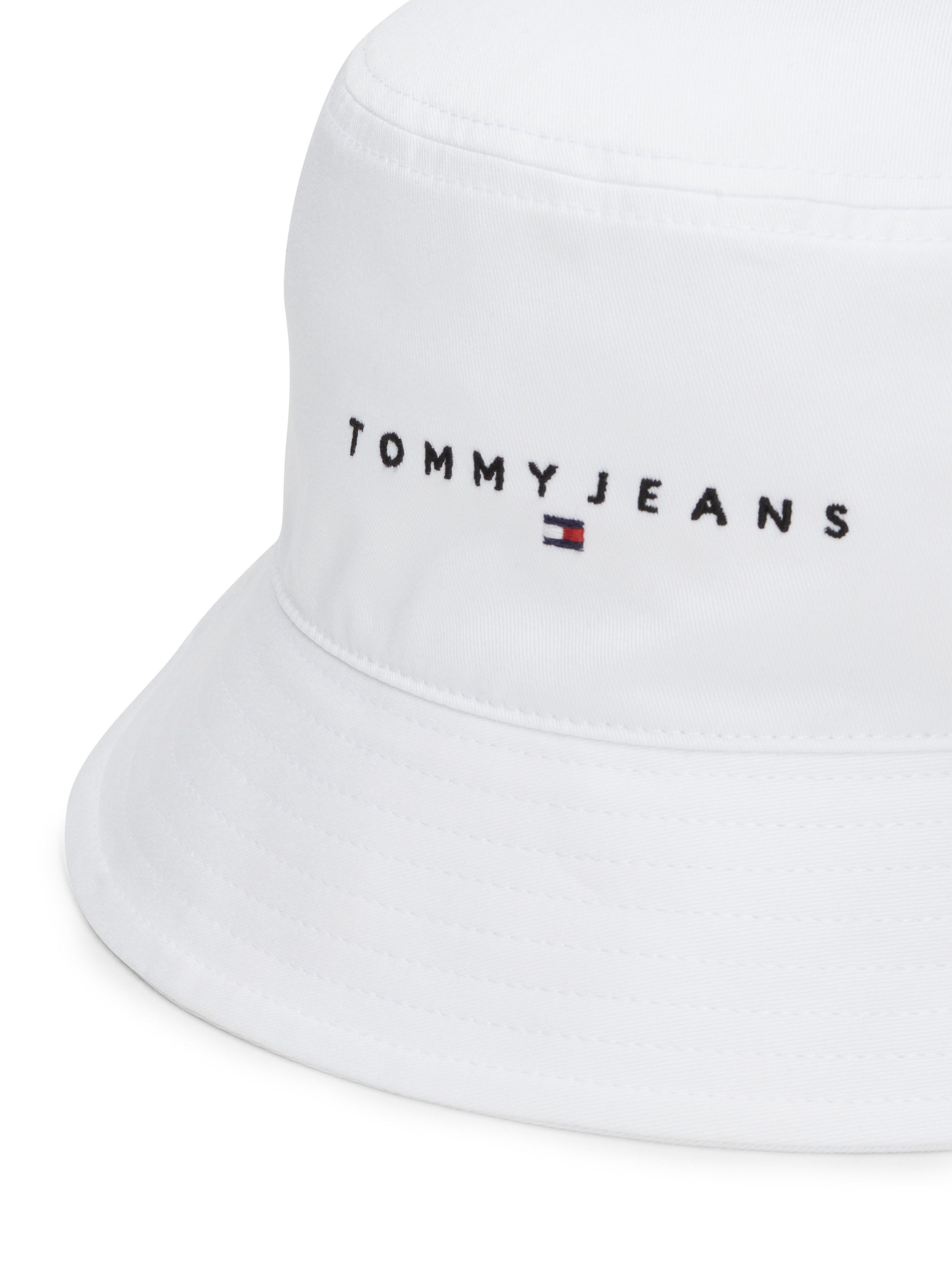TOMMY JEANS Vissershoed TJM LINEAR LOGO BUCKET HAT met geborduurd logo-opdruk unisex bucket hat
